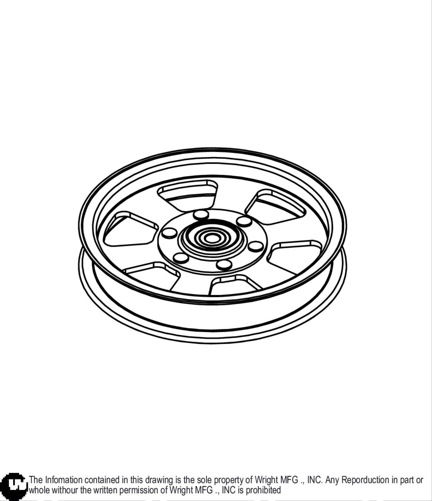 6 Split Flat Idler Pulley 71460147.