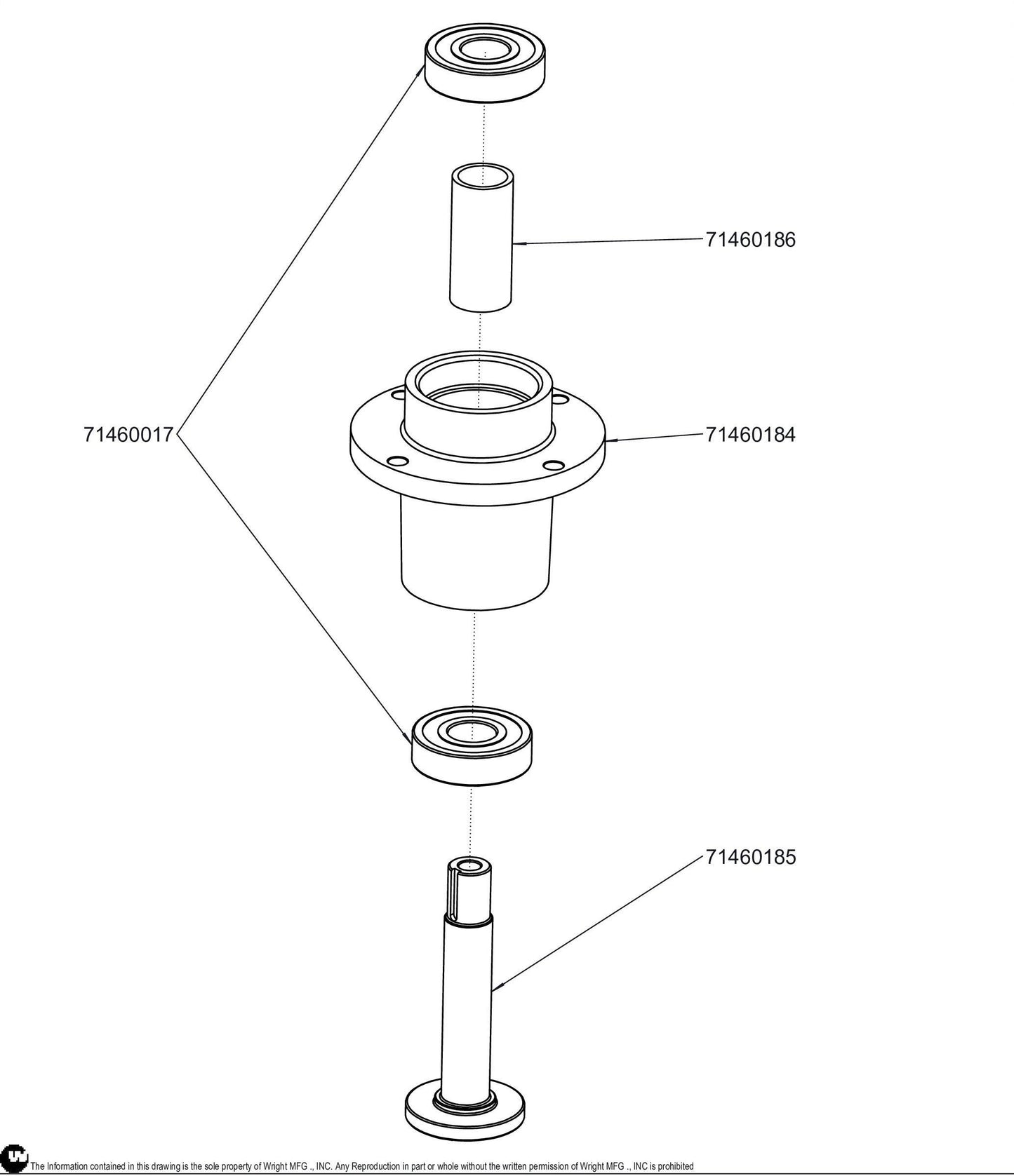Bolt-On Spindle Assembly 71460183.