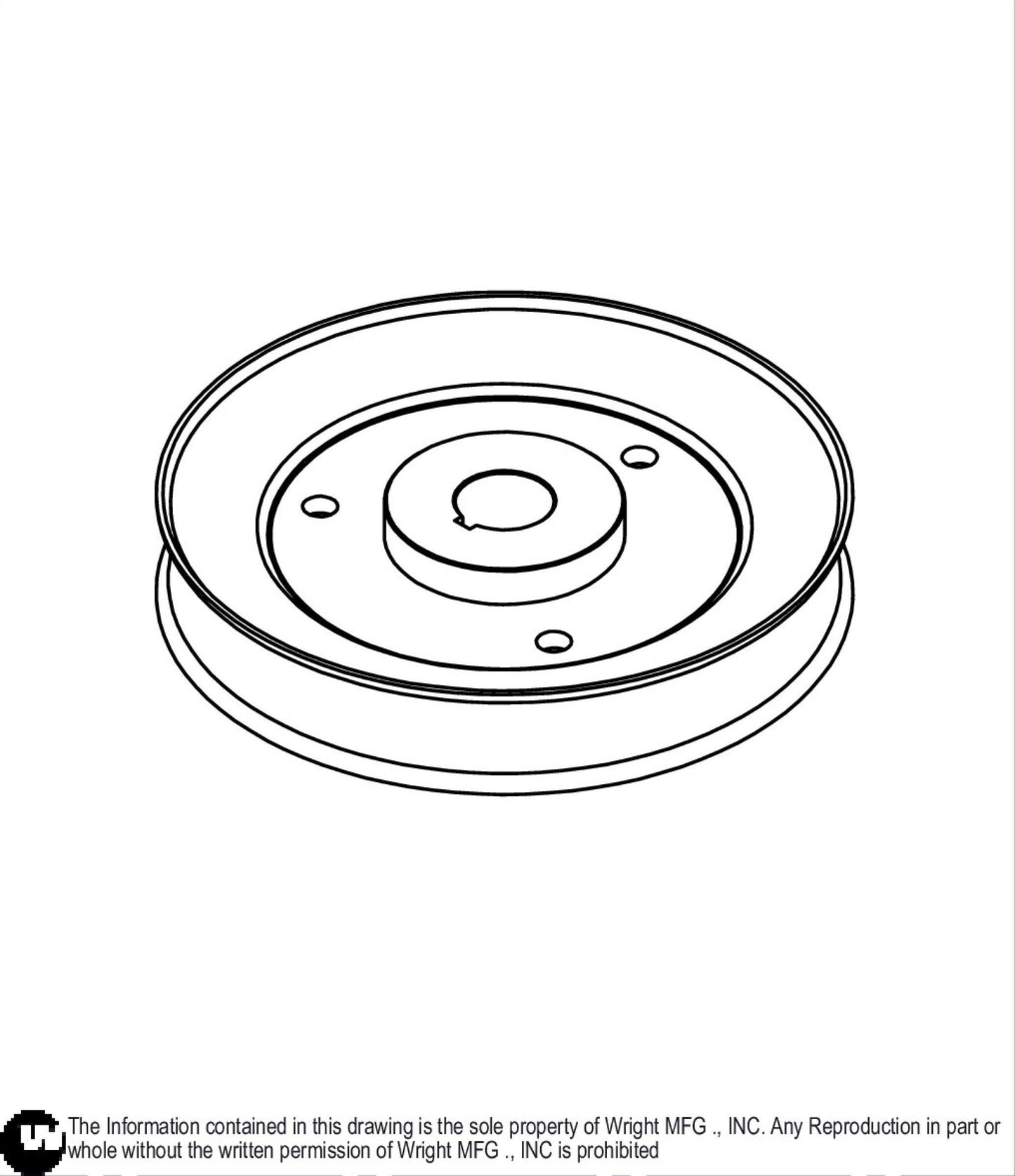 Deep Single Split B, 7/8ID X 6OD Pulley 71460193.