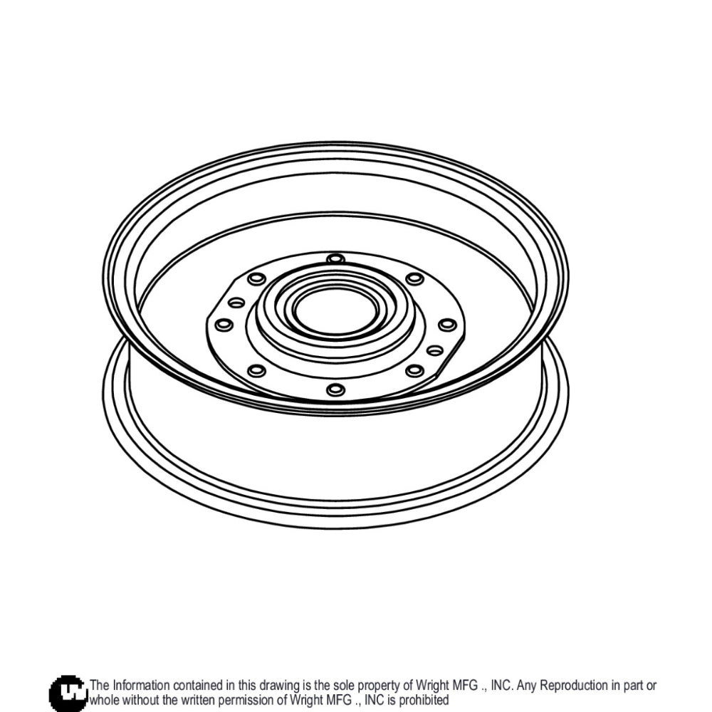 6 X 2 1/8 Split 30 Flat Idler Pulley 71460212