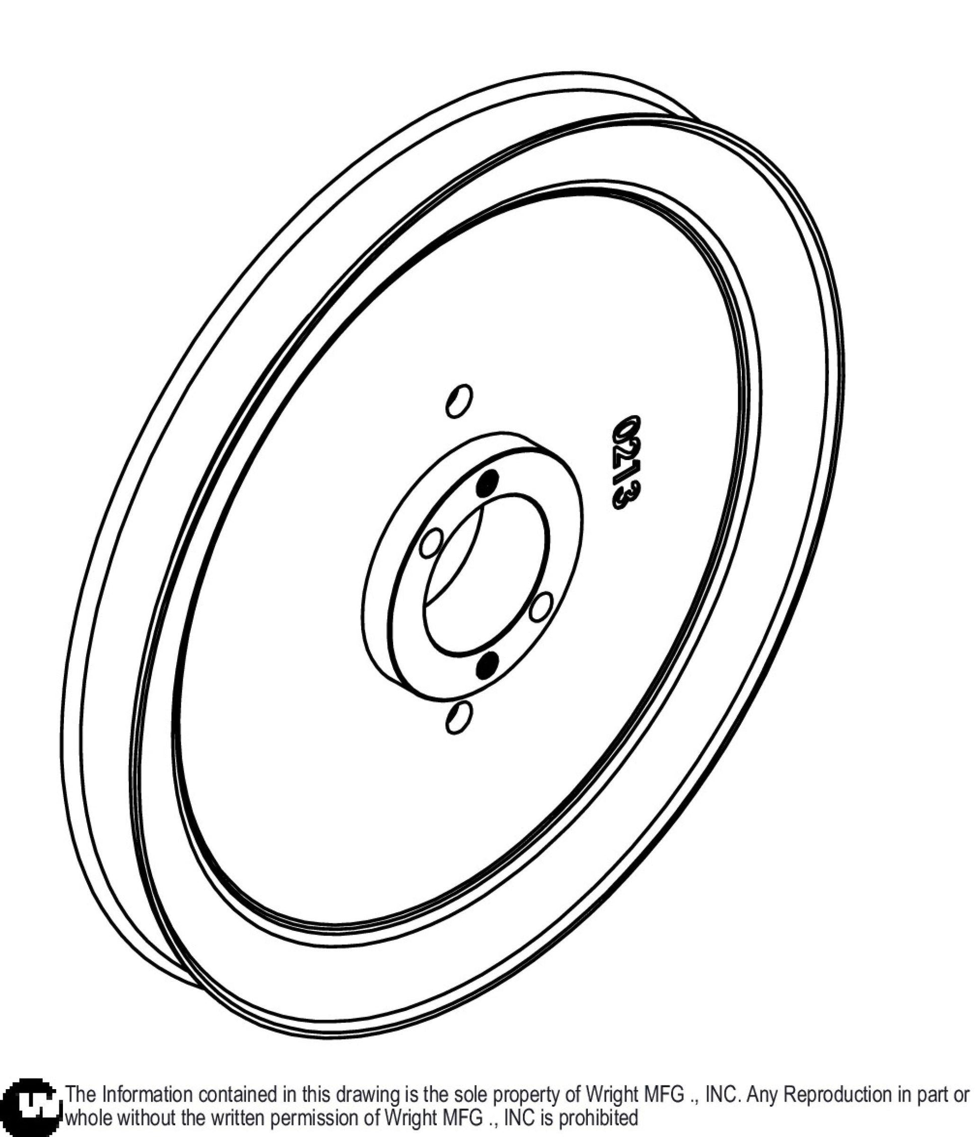 Deep Single Split B H Bush 9 1/8 Pulley 71460213.