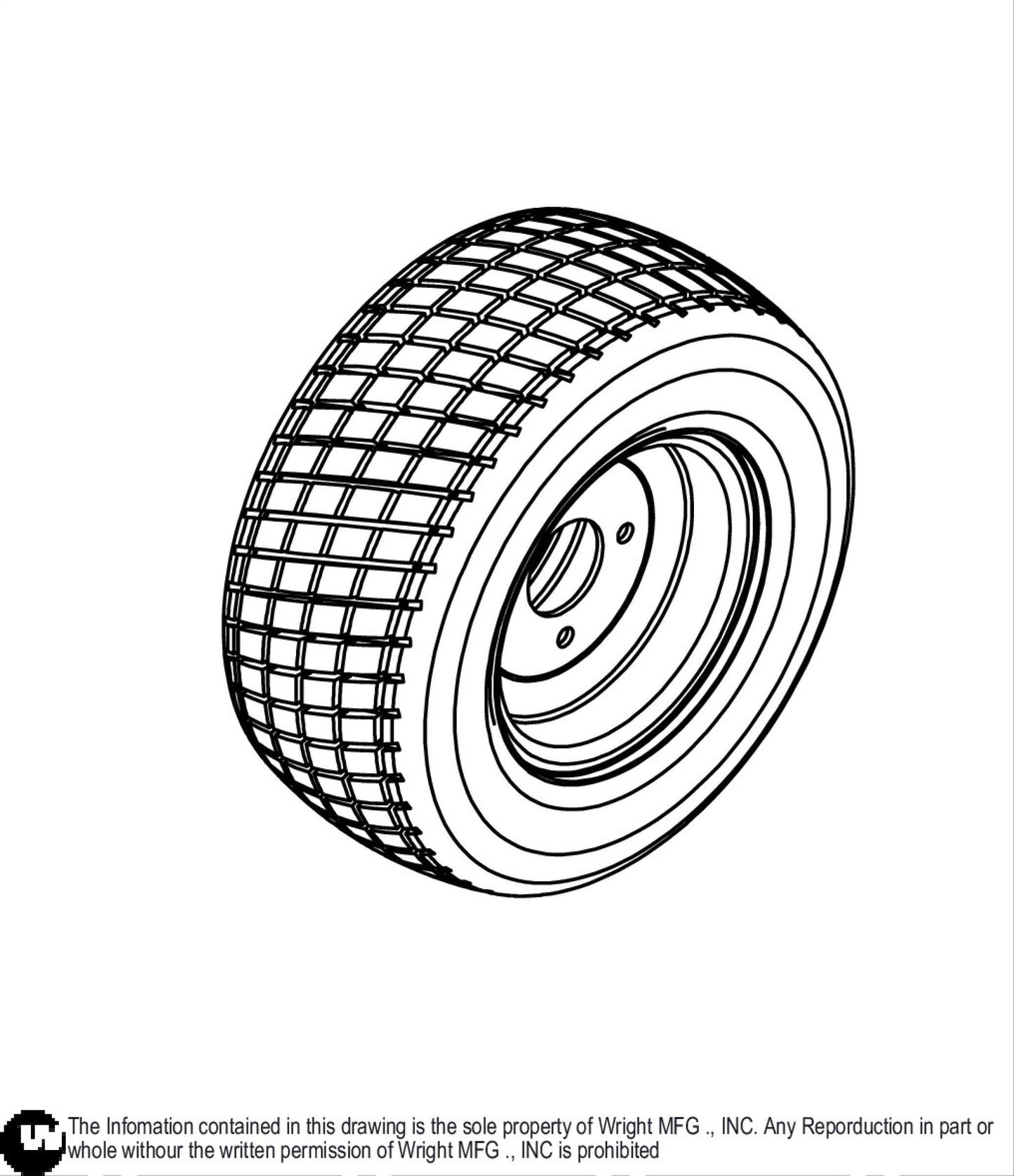 Black GM 16 X 7.50-8 OTR Wheel Assembly 72410076.
