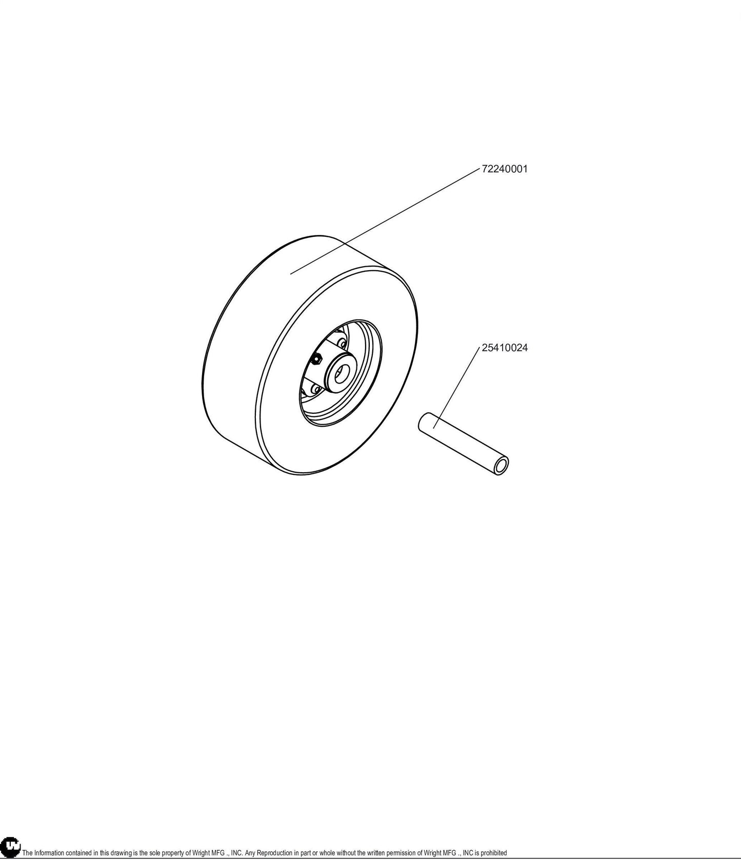 9X3.50 -4 Centered Pro 1 W/Spanner Wheel Assembly 72410087.