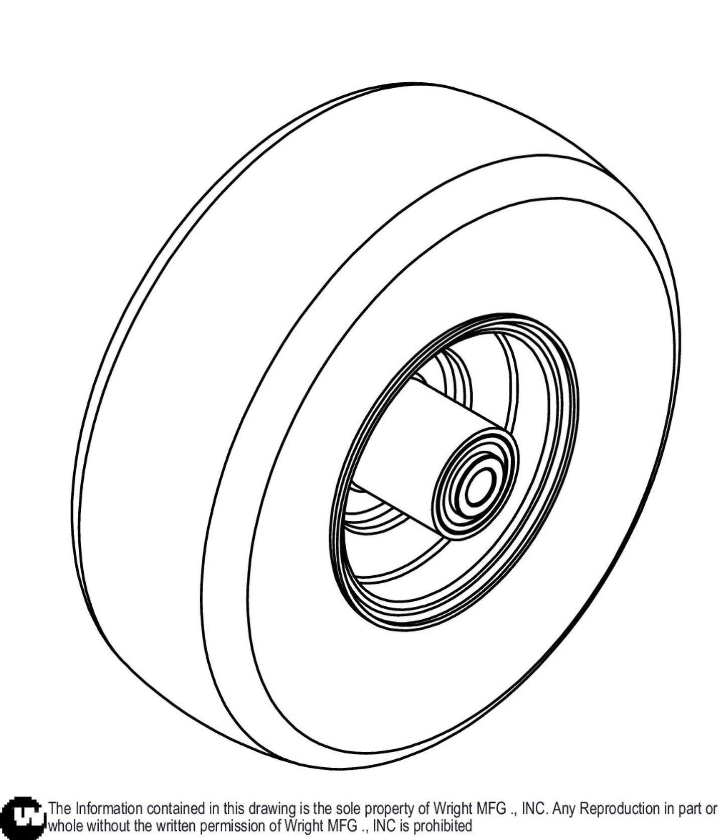 Caster Wheel Assembly 11 X 4.00 - 5 72460032.