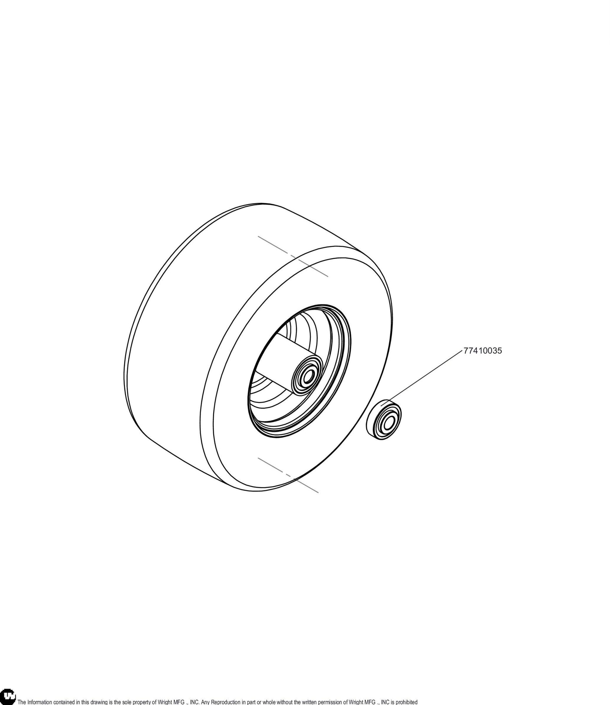 WS Wheel Assembly W Bearings 72460033.