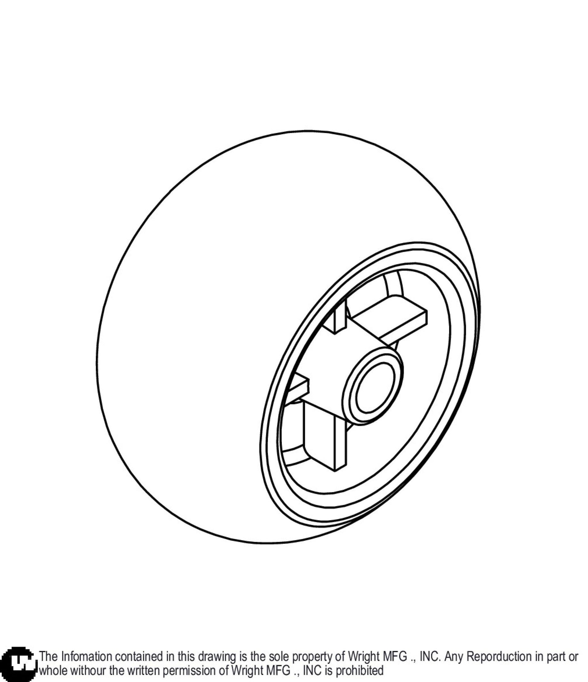 Plastic Hoosier Spherical 5" Wheel 72490005.