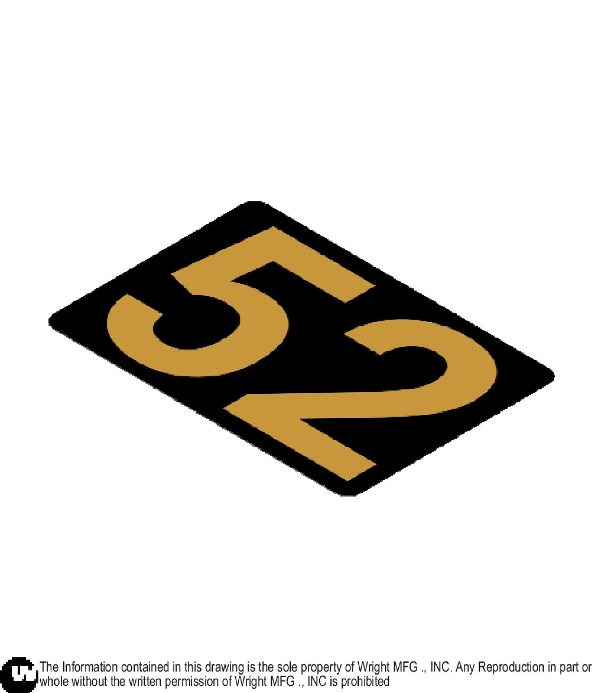 52" Deck Size Decal 76490007.