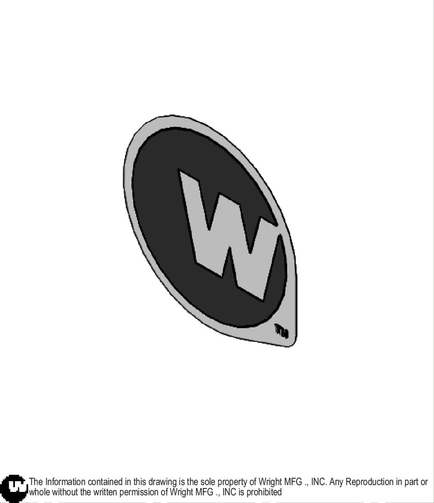 Circle With 'W' Decal 76490023.