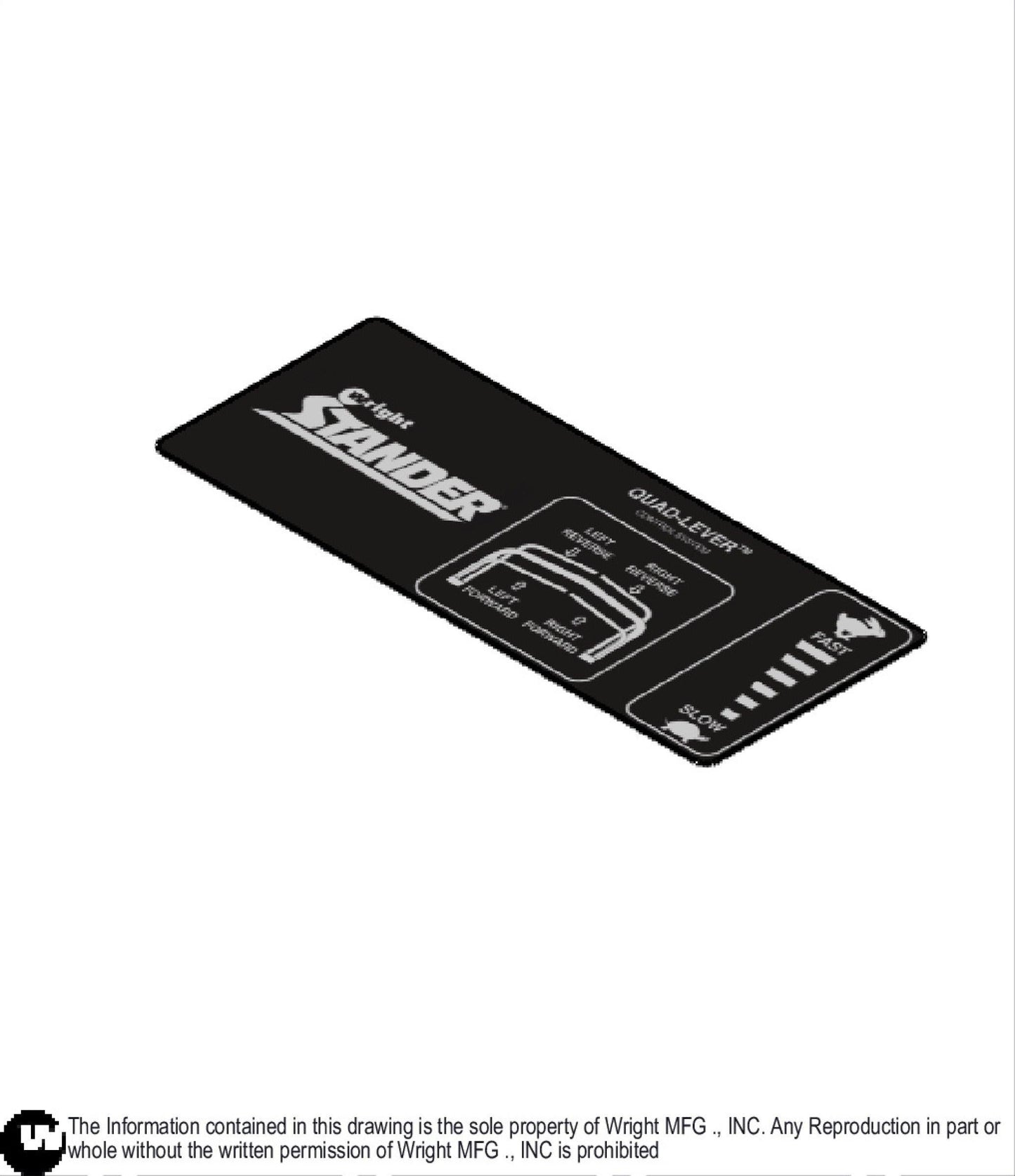 Stander CE Throttle Instrument Decal 76490031.