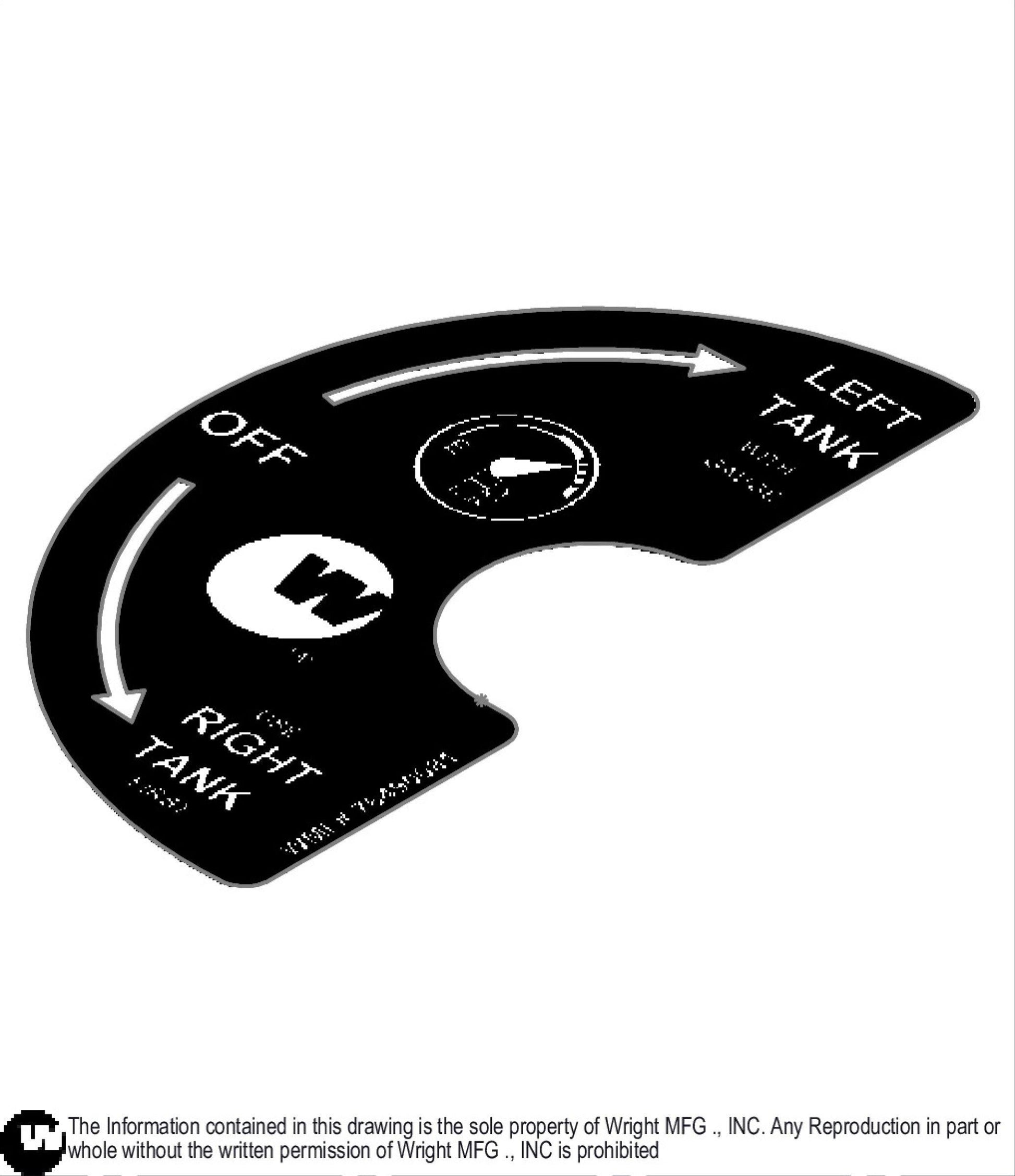 WZK Fuel Valve Selector Decal 76490081.