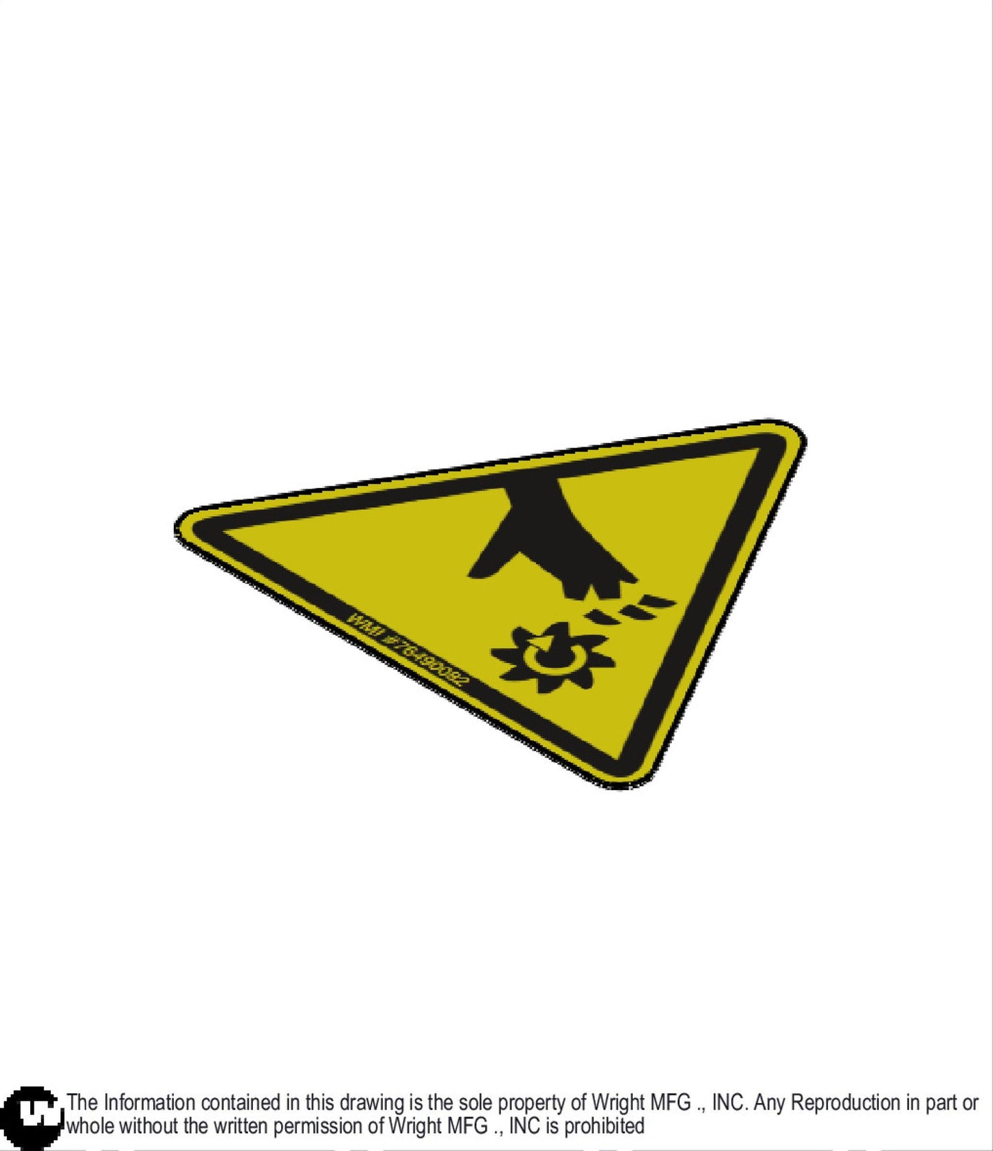 Triangle Warning Rotate Blades ZK Decal 76490082.