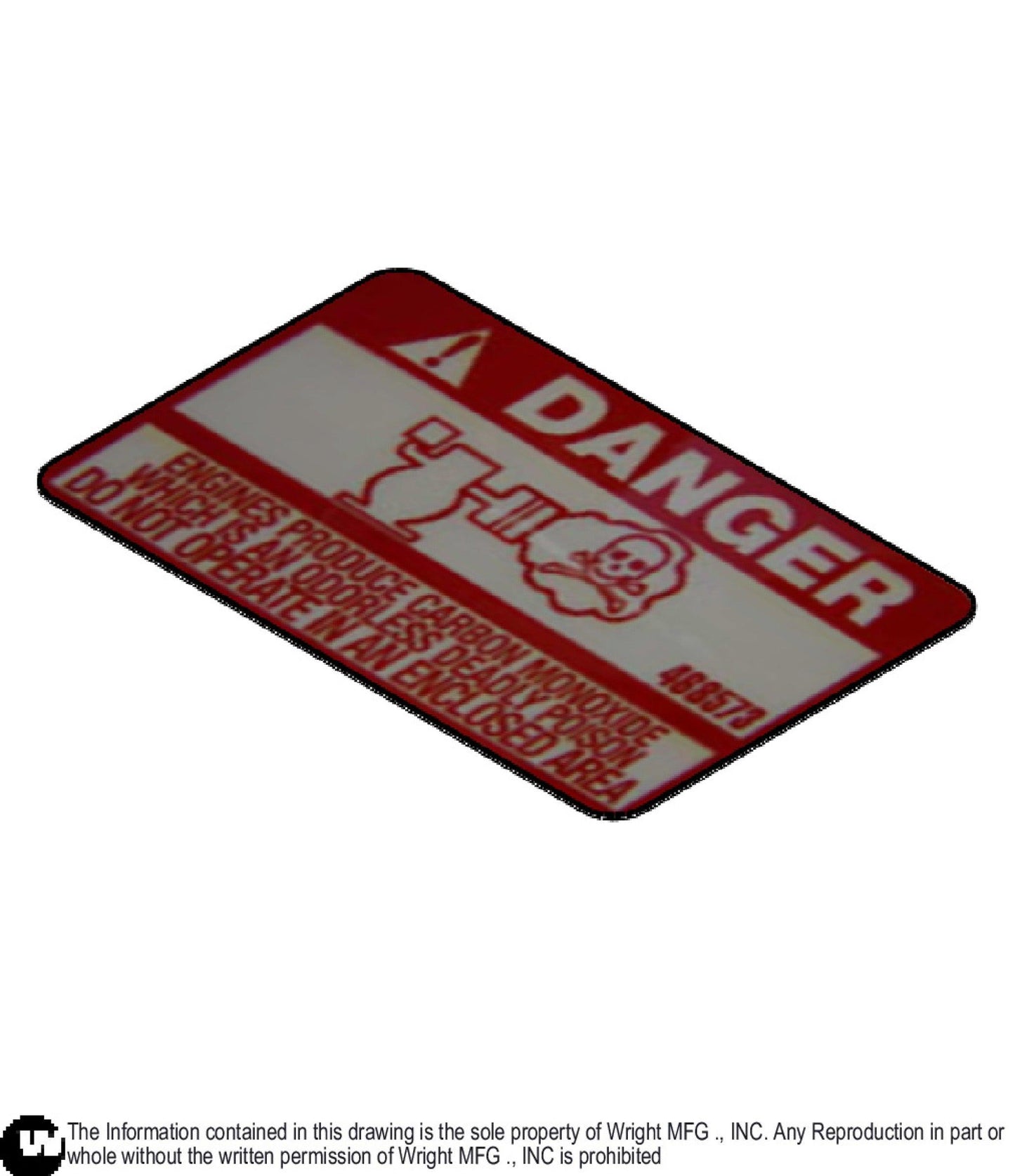 Danger Label - Fuel Decal 76490089.
