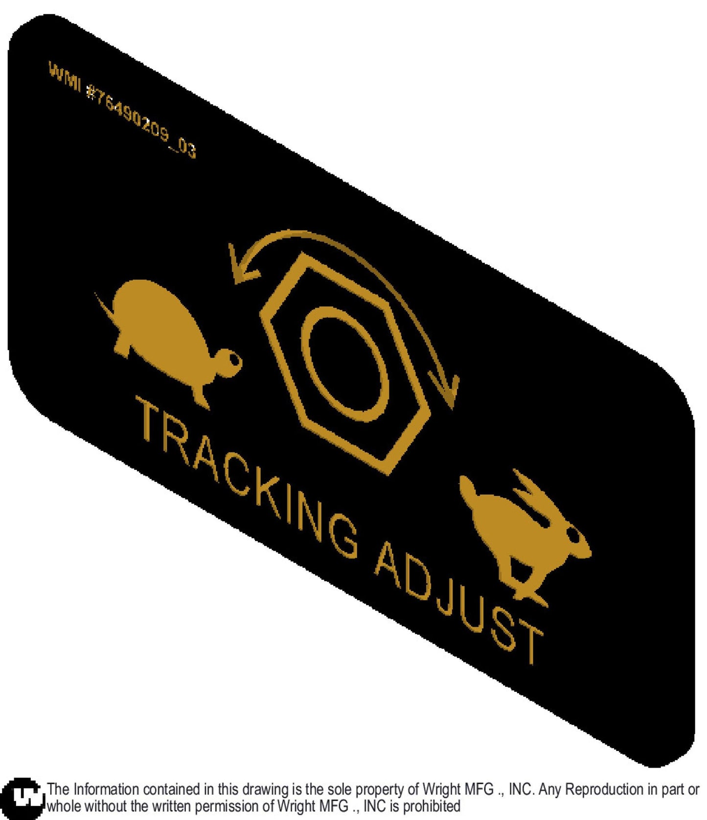 Tracking Adjustment Decal 76490209.