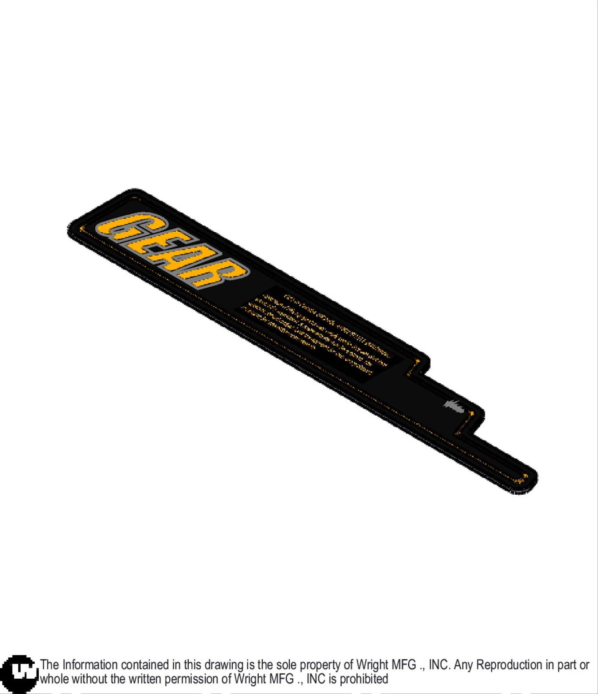 Gear Deck Cover Decal W/ Spark 76490212.