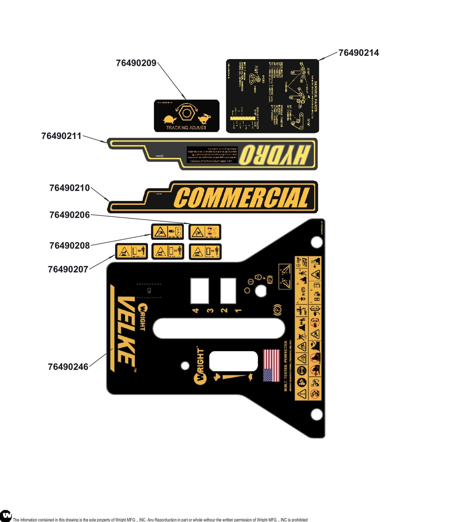 WVH2 Master Kit Decal (Rep 76990044) 76490216.