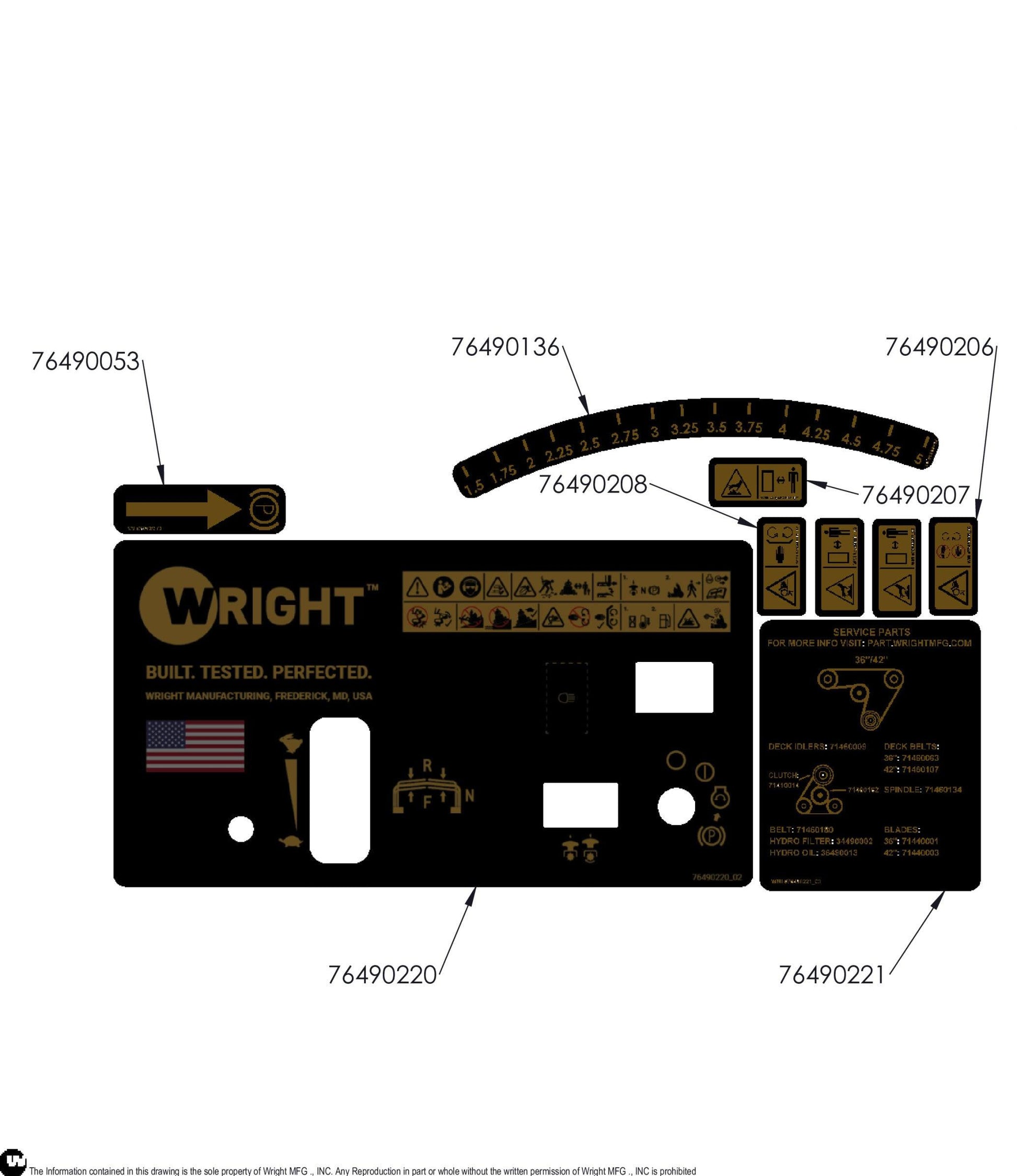 WSTN/WSPN Decal Kit (Rep 76490136) 76490222.