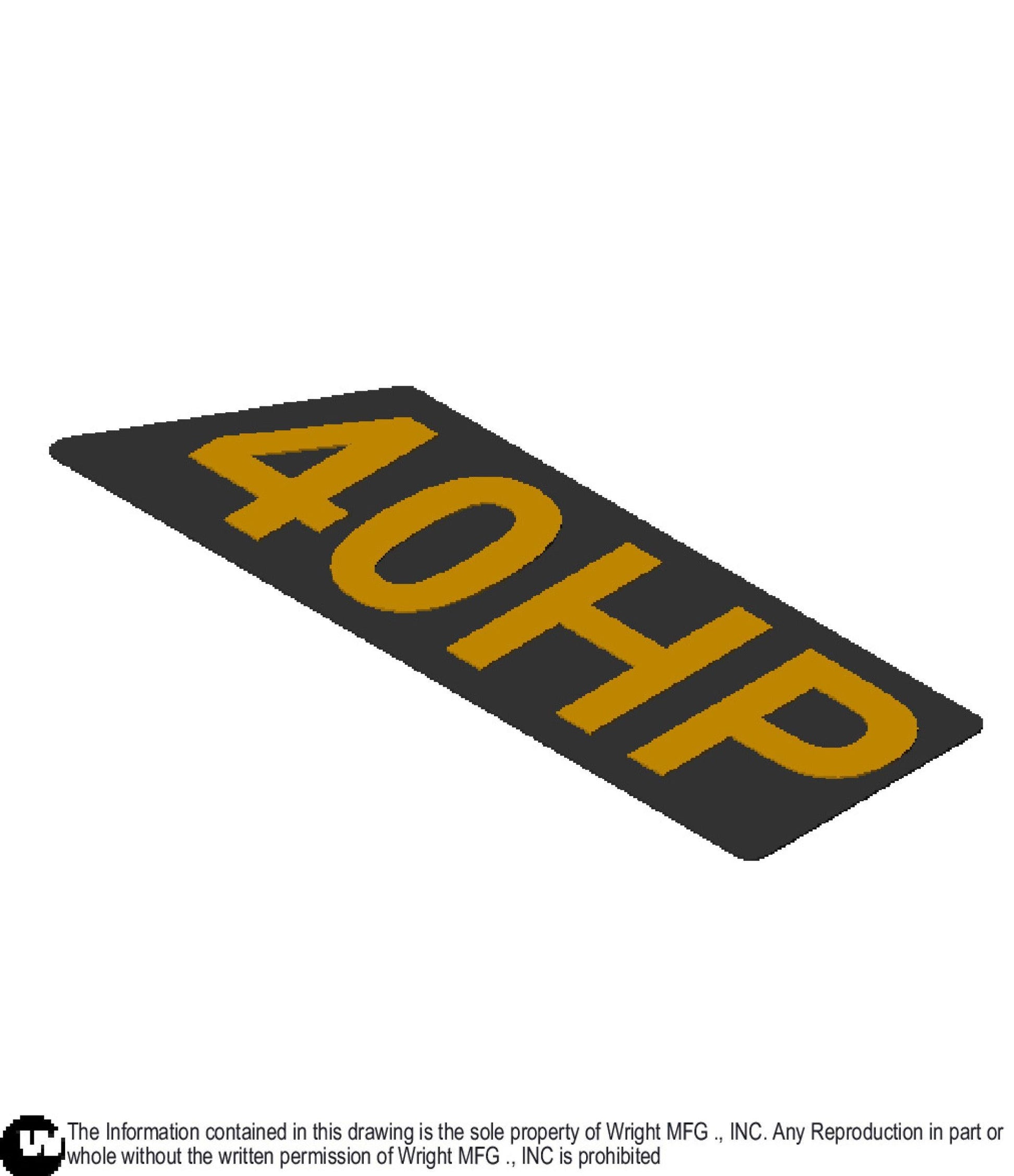 40 HP Decal 76490269.