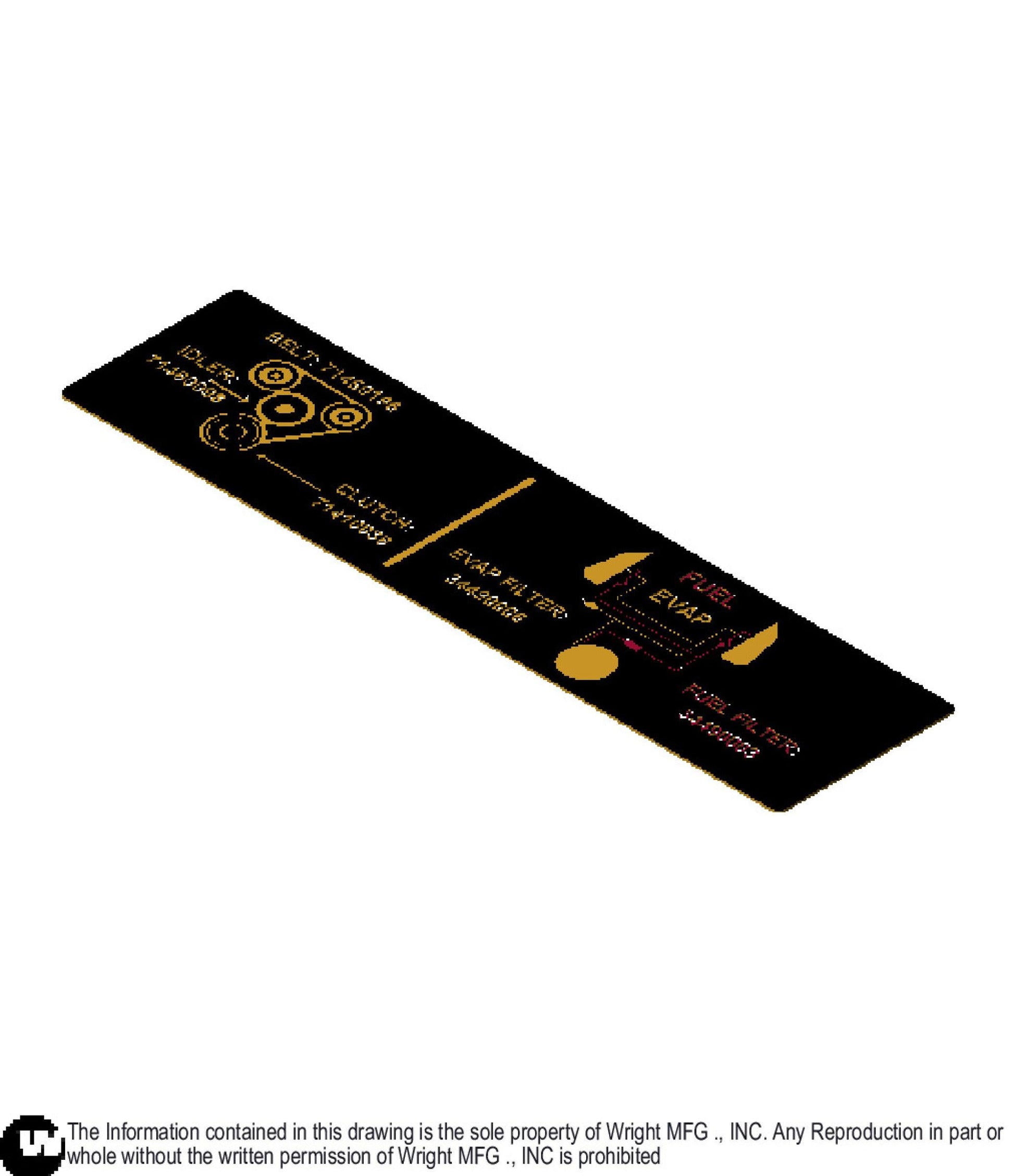Fuel/Drive System Service Parts Decal 76490289.