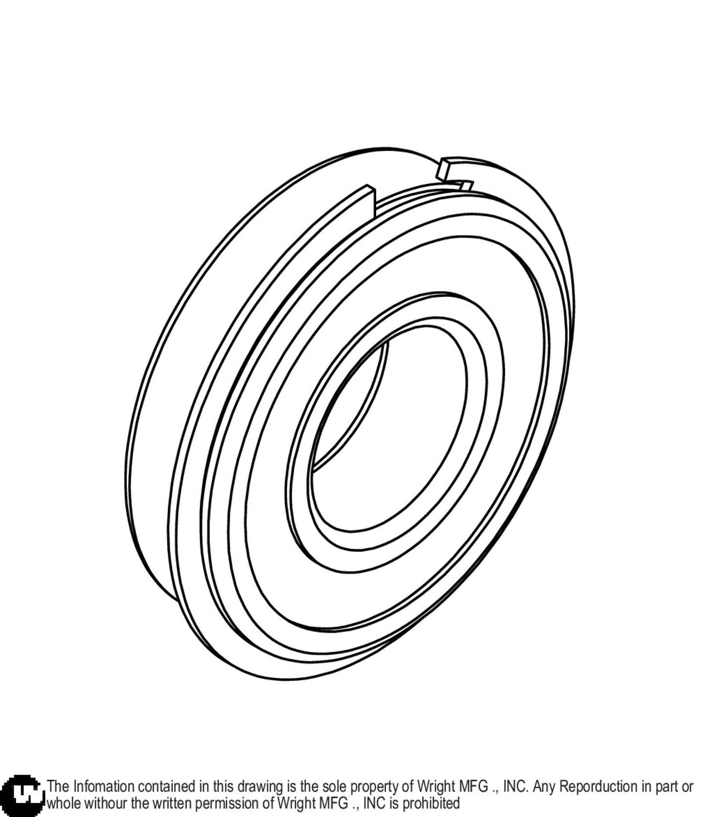 Sealed Ball Bearing W/ Snap Ring 77410006.