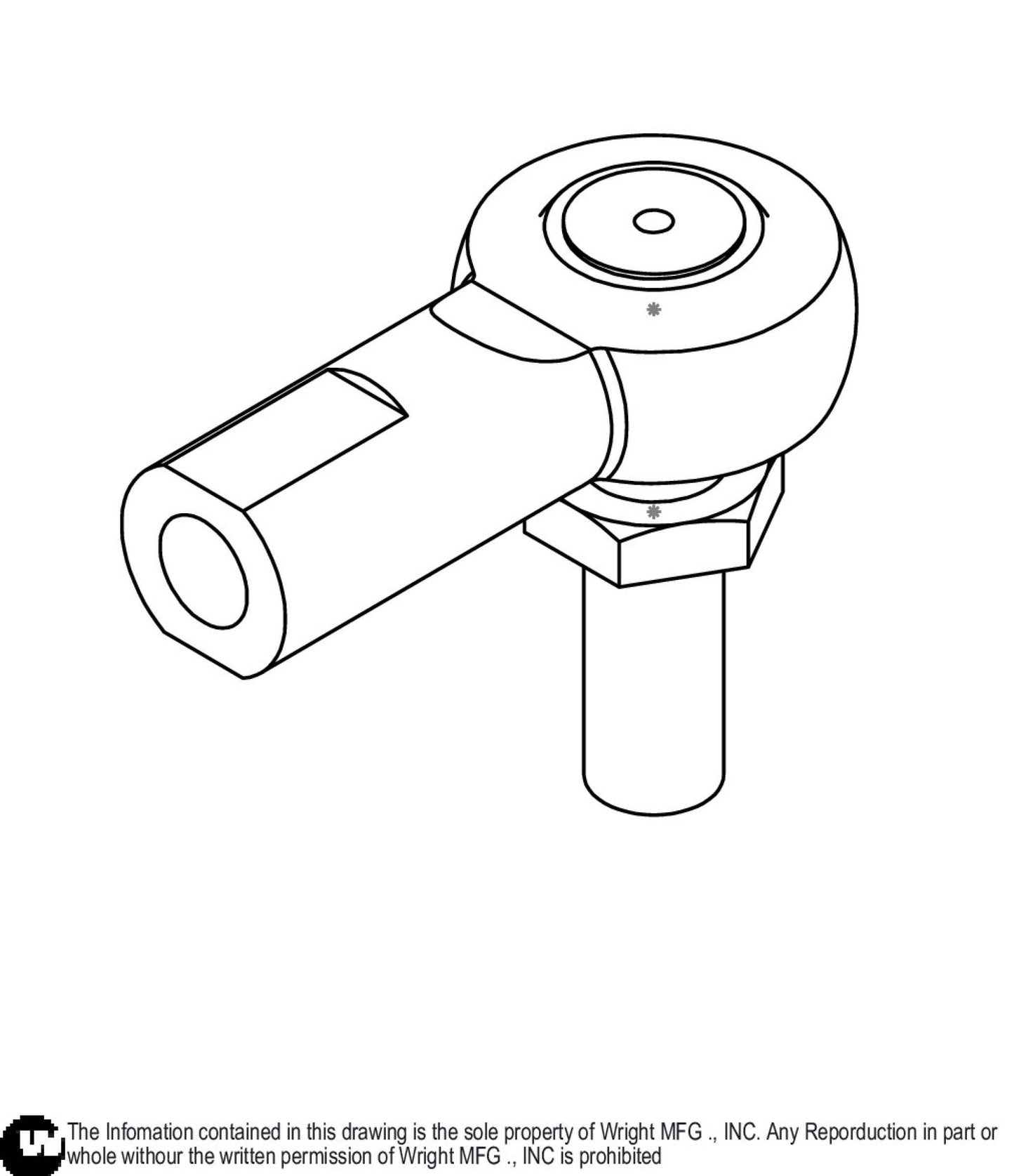 5/16-24 Stud Rod End (M LH Stud/F RH) 77410018.