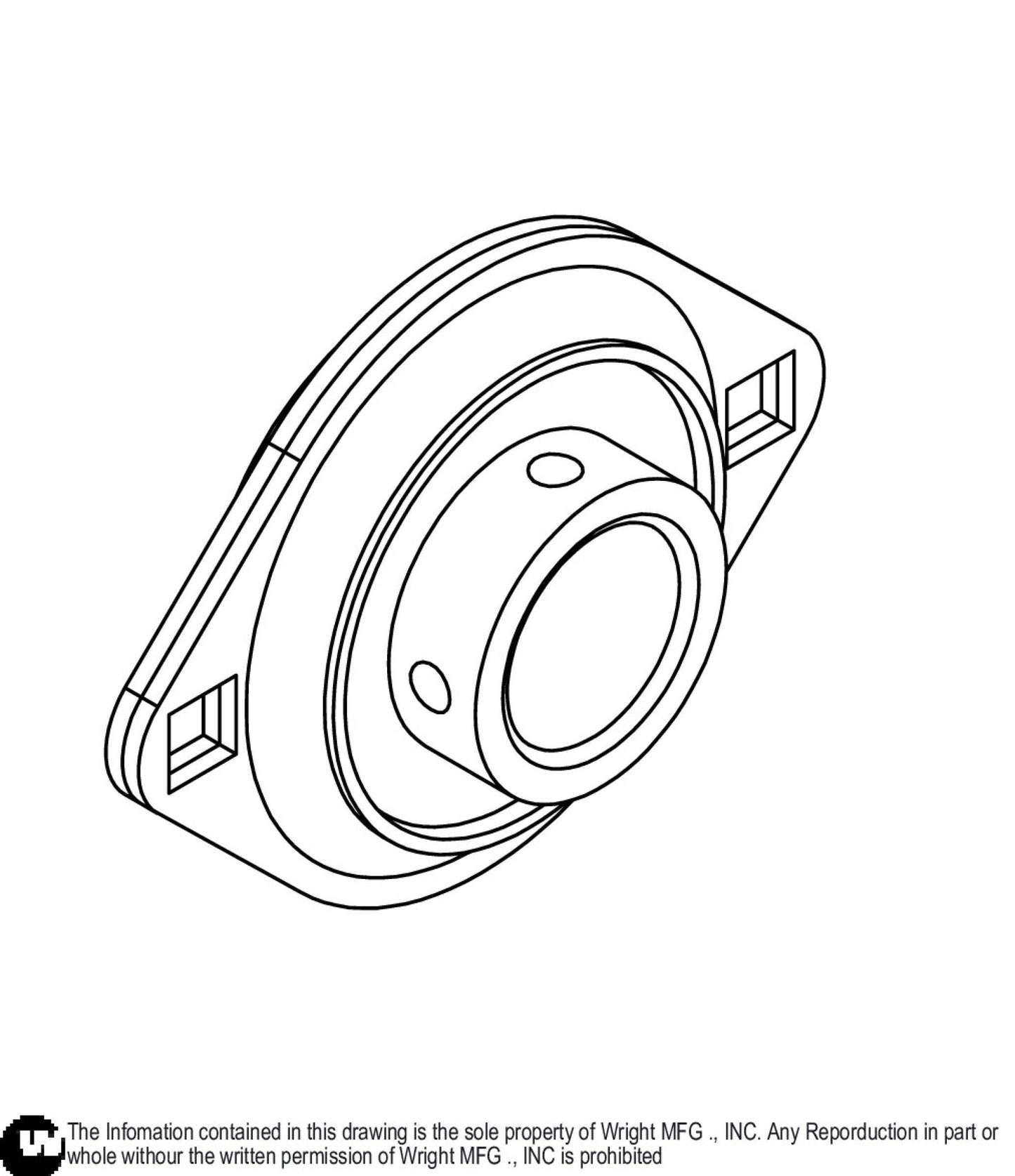 Stamped Steel 2-Bolt Flange Bearing 1 1/8 77410026.
