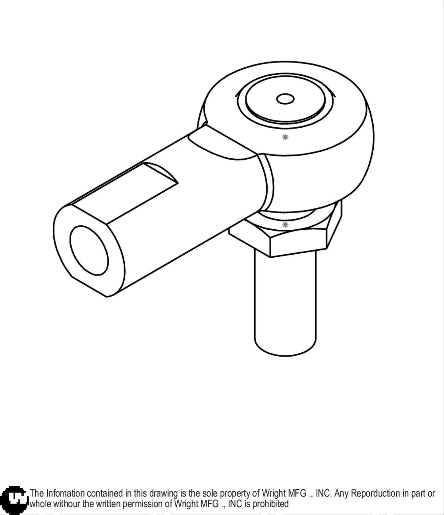 5/16-24 Stud Rod End (RH/RH) 77410027.
