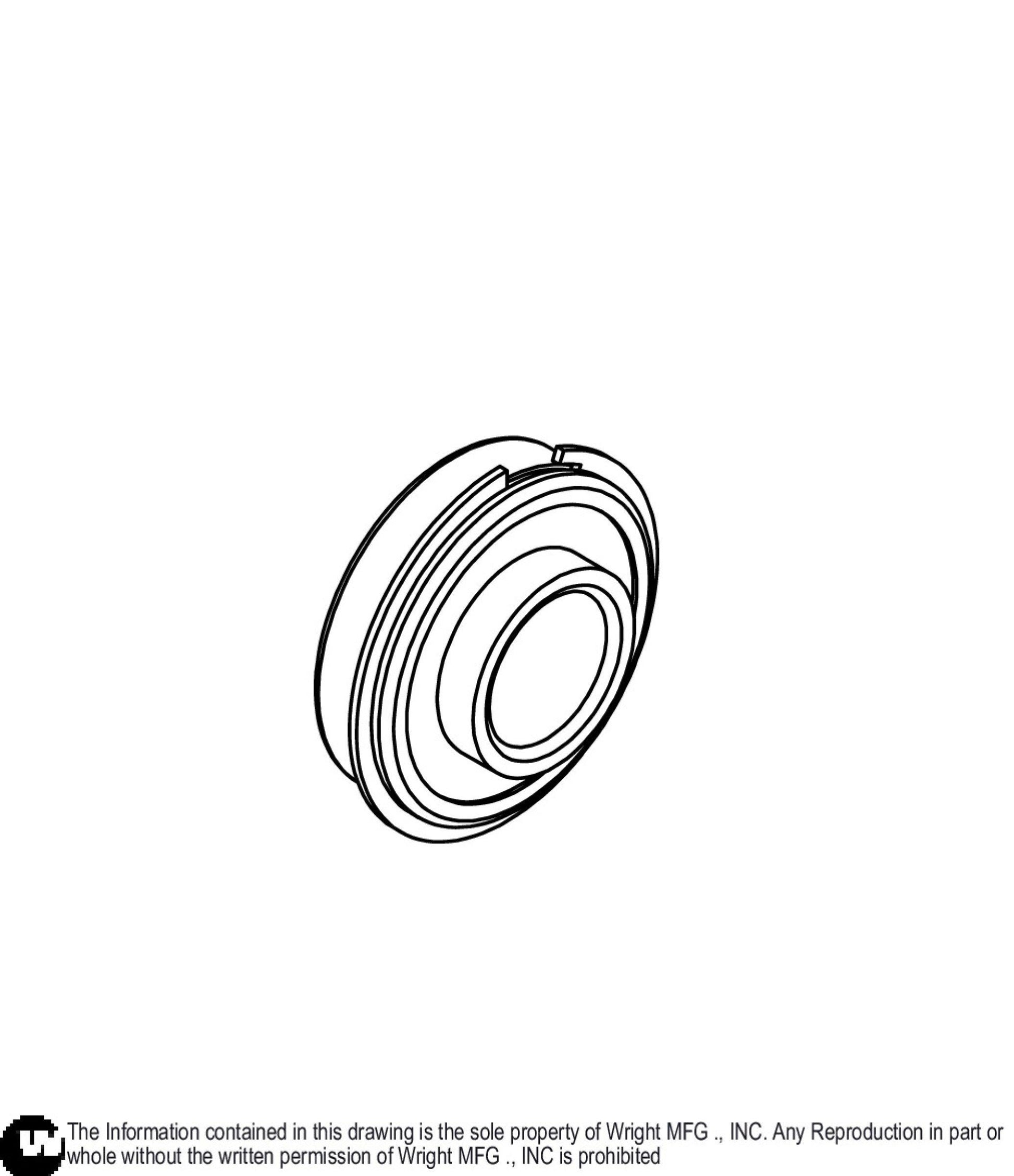 Sealed Ball Bearing W/Snap Ring Extension RC 77410037.