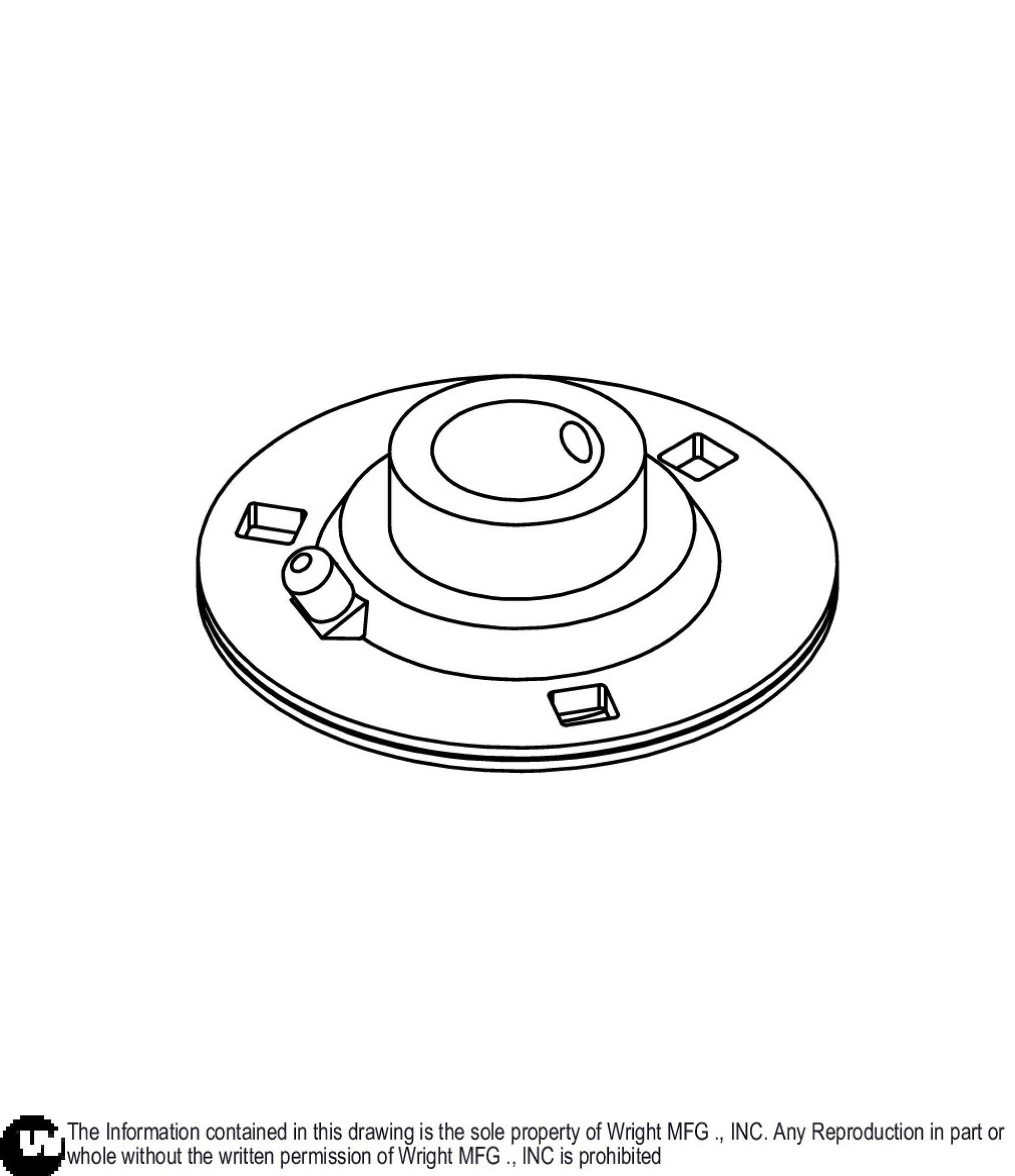 Stamped 3 Bolt Flange Eccentric Bearing 77410038.