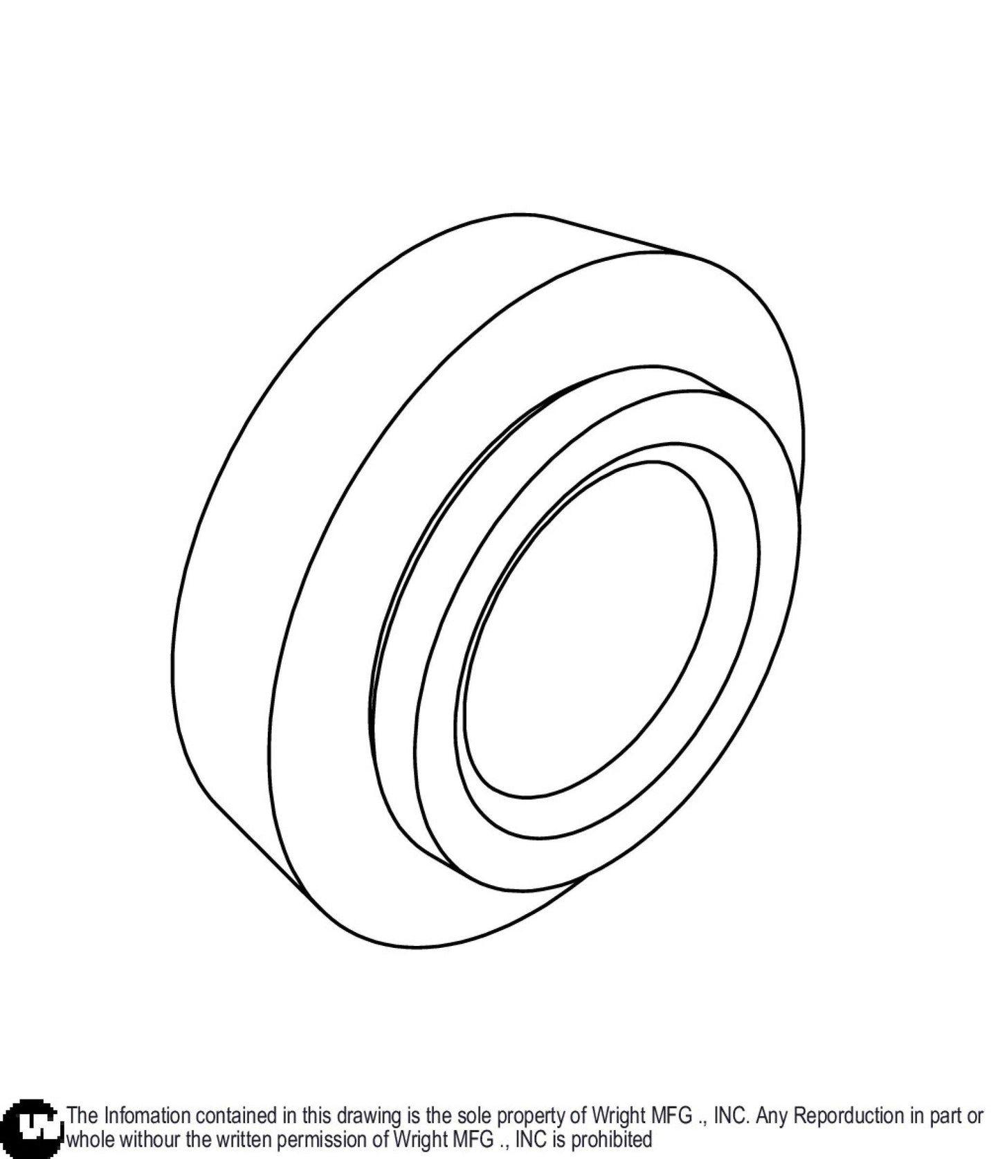 One Piece Caster Wheel Bearing (Not Set) 77460006.