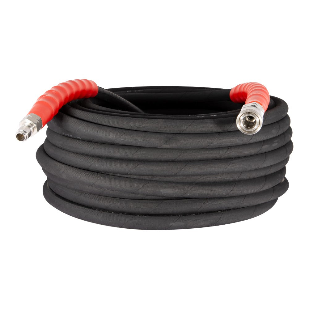 BE 100' 3/8" Double-Braid Black Stainless Steel Quick Connect Hose 85.238.211
