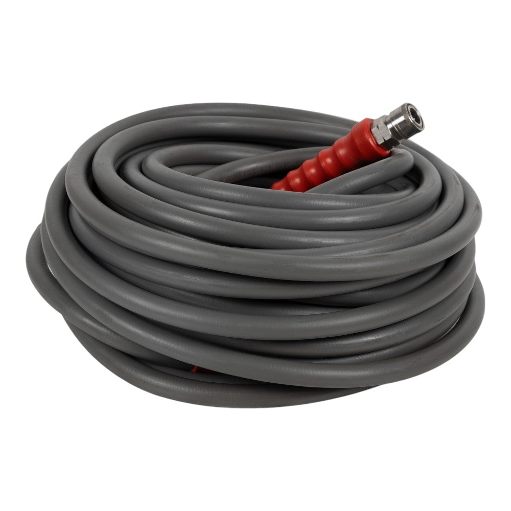 BE 100' 3/8" Double-Braid Grey Stainless Steel Quick Connect Hose (Tuff) 85.238.215T