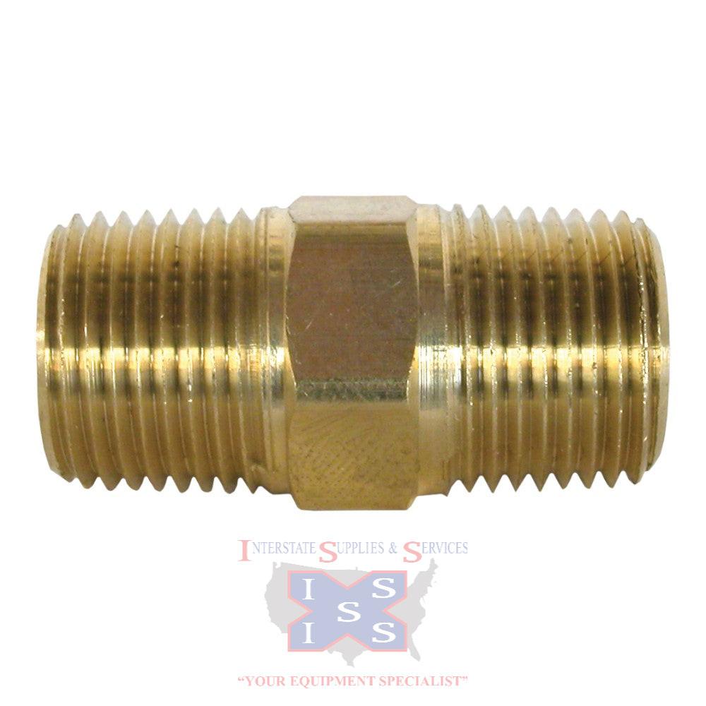 1/4" Hex Brass Nipple.