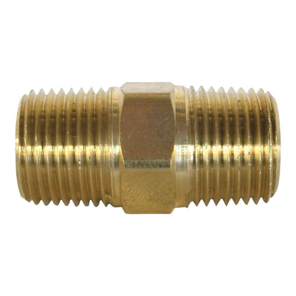 BE 1/4" Hex Brass Nipple 85.705.004