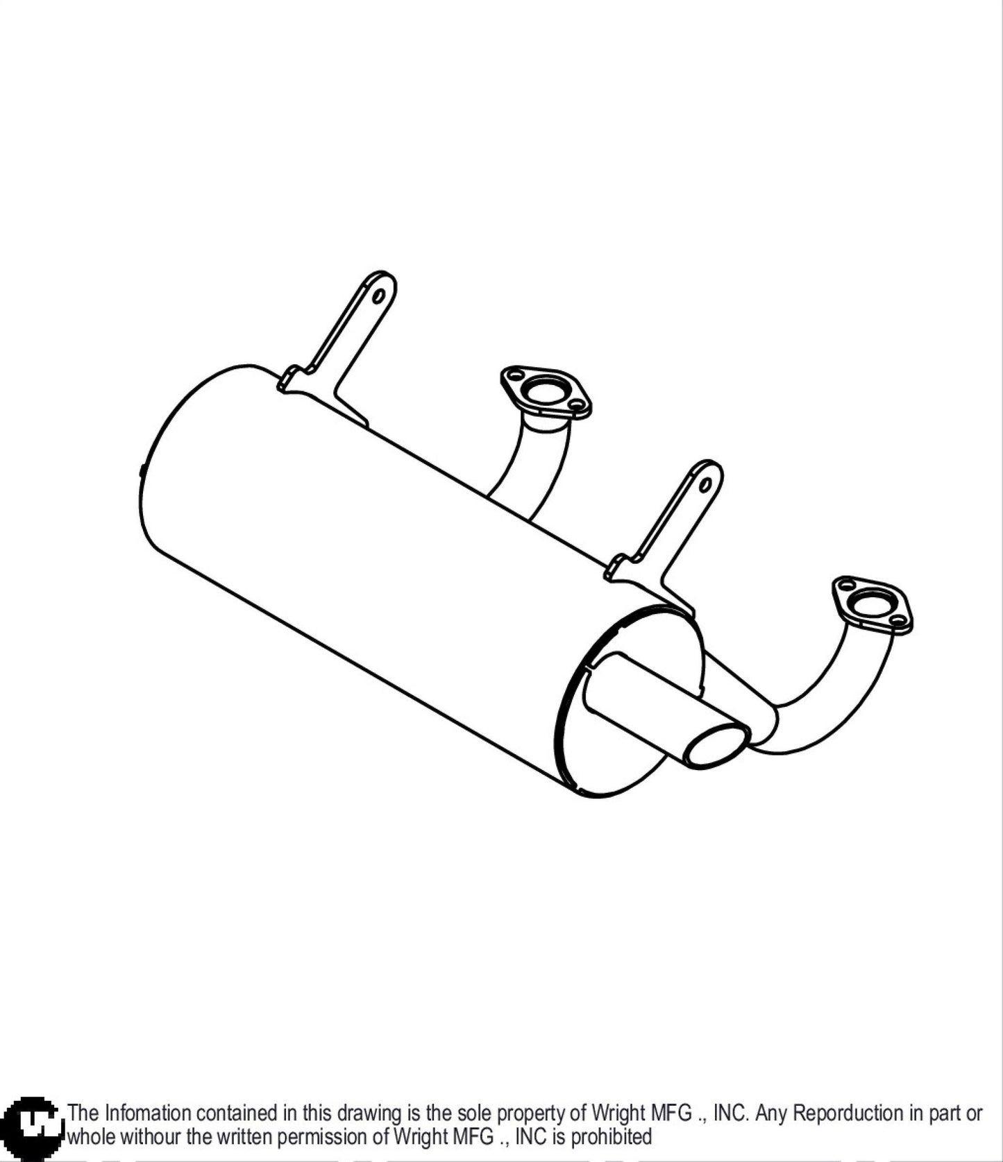 19HP BB Kaw, WSTRH Muffler 91410032.