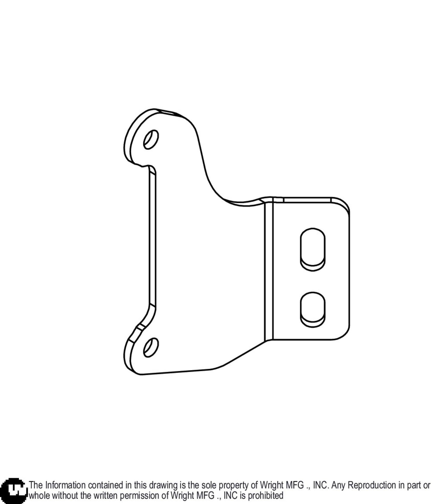 Right B&S 37 Muffler Bracket 91410446.
