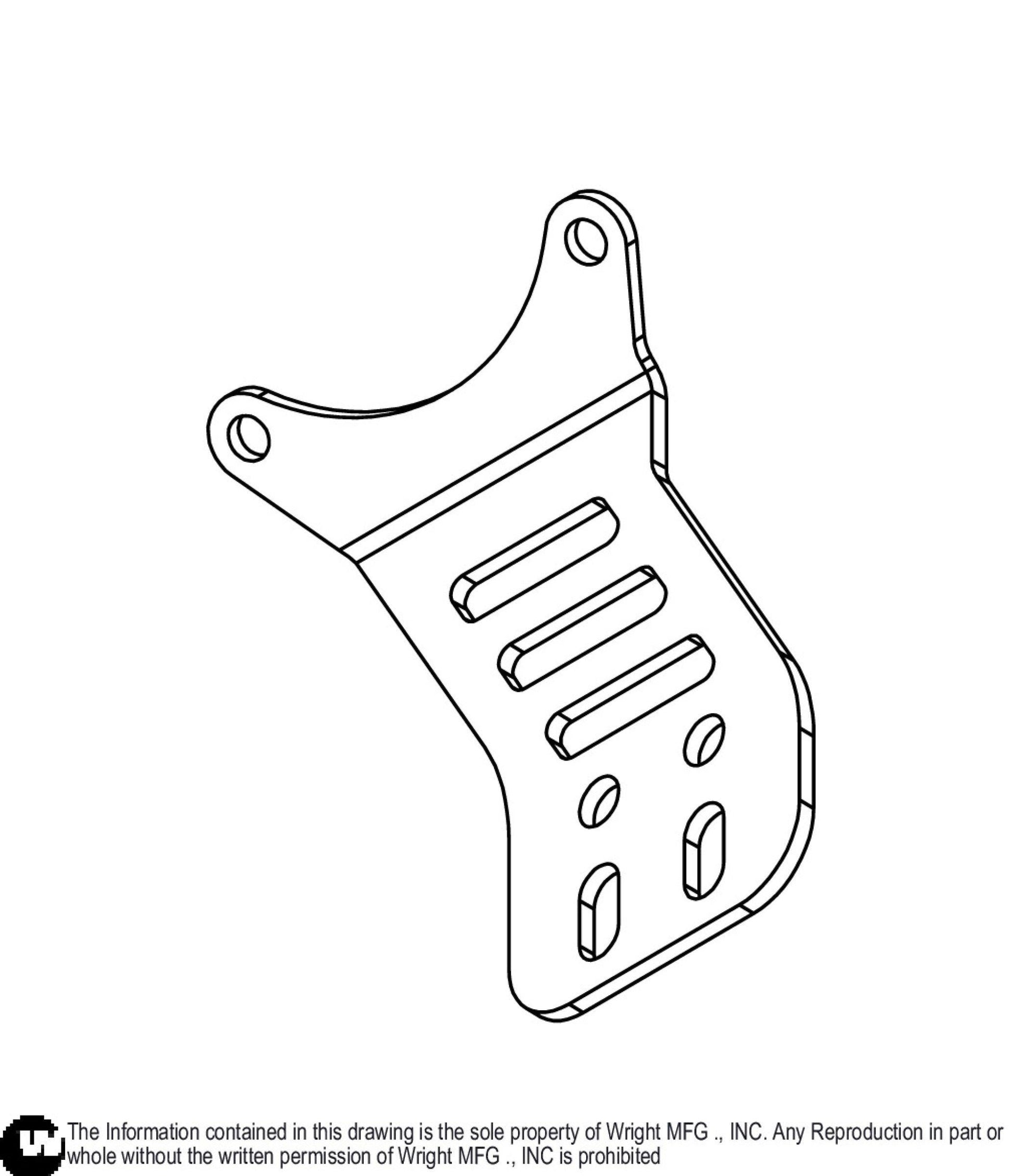 Right B&S 28 Muffler Bracket 91410455.