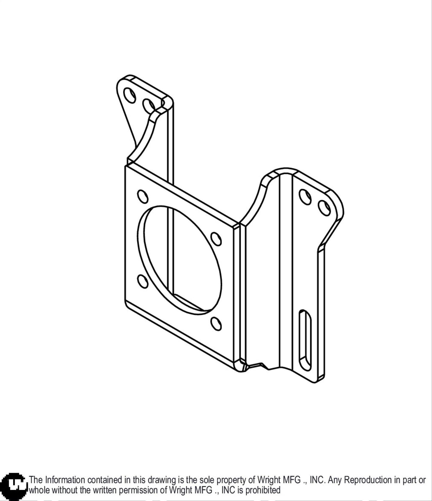 36-52" WVK Wheel Motor Support 93410066.