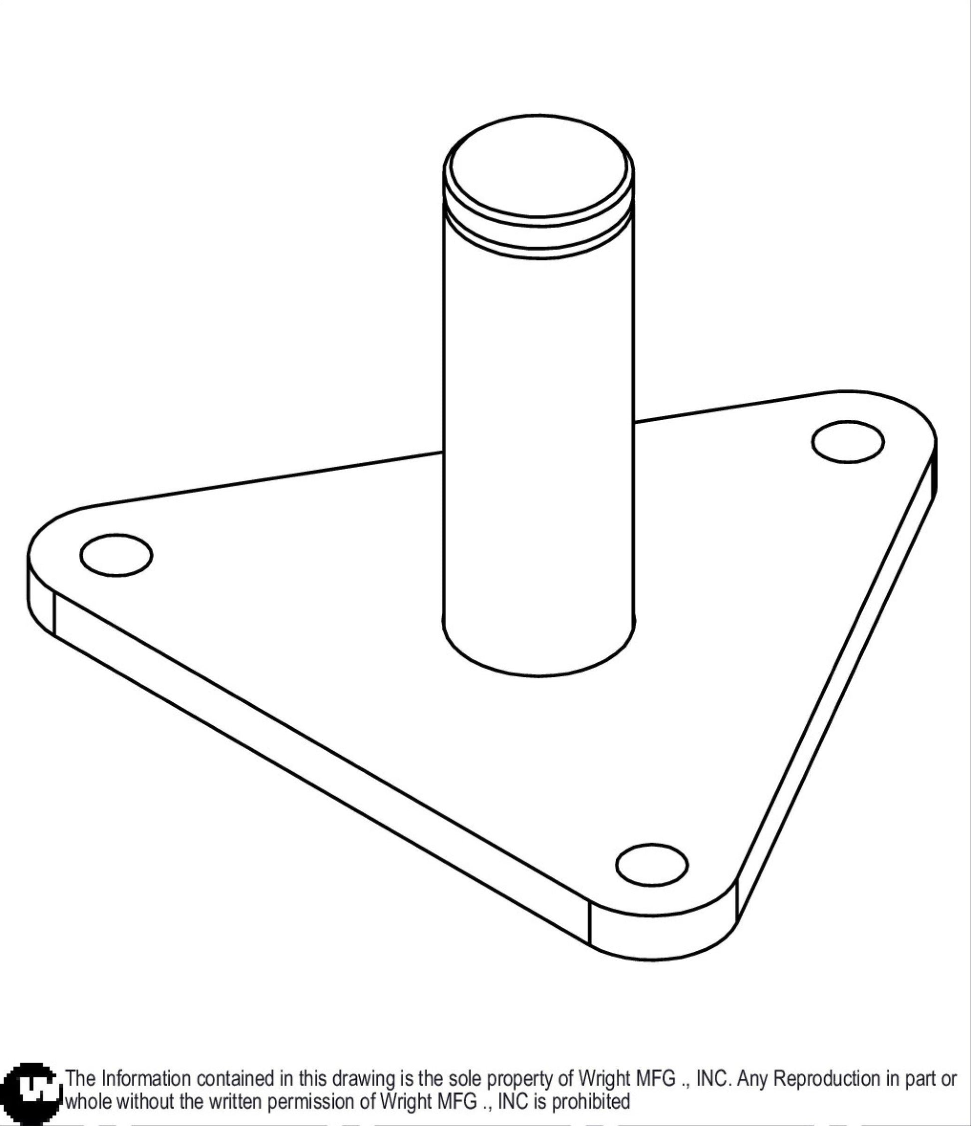 Sentar II Hydro Idler Arm Base 93410095.