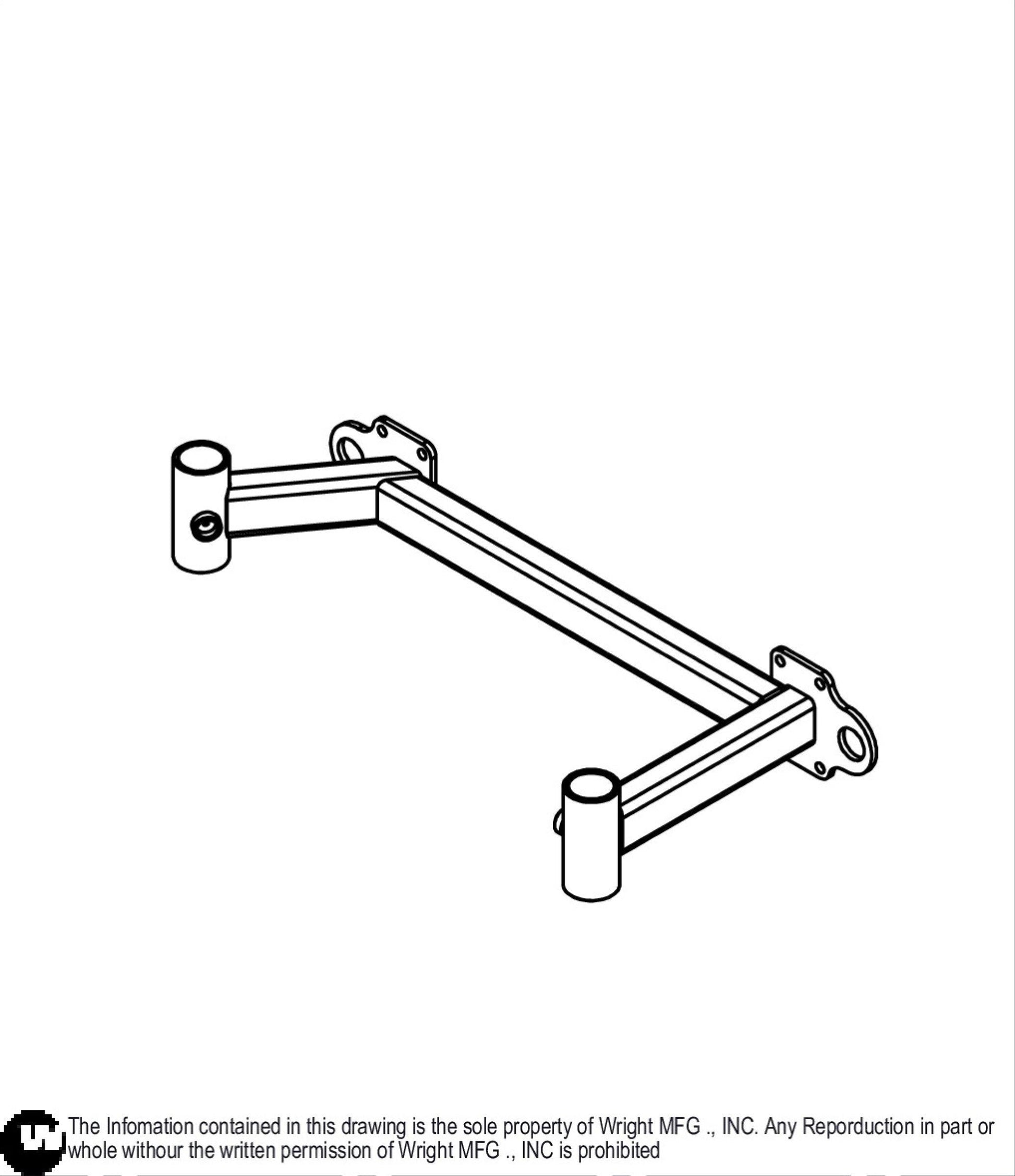 36 WSES Caster Frame Weldment 93410115.