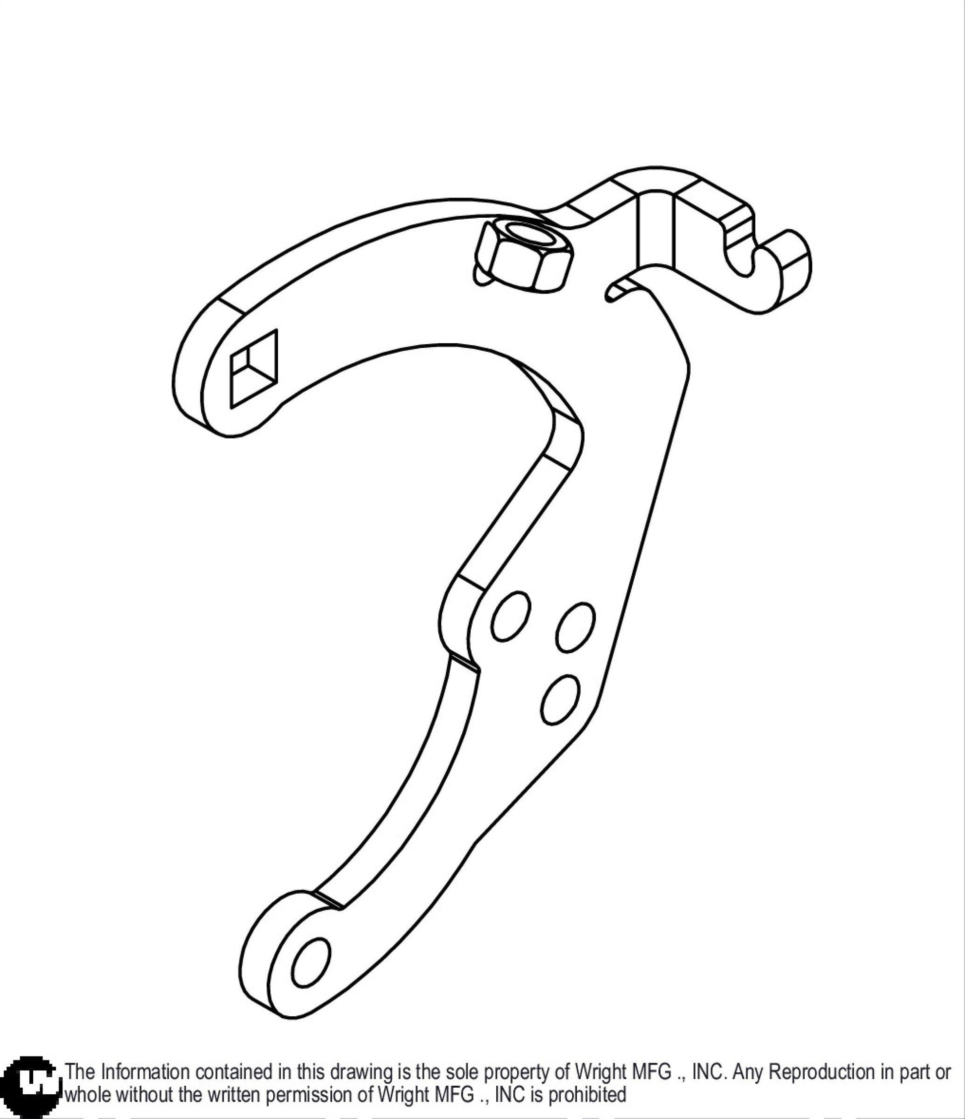 Left WVPG Pump Lever Weldment 93410147.