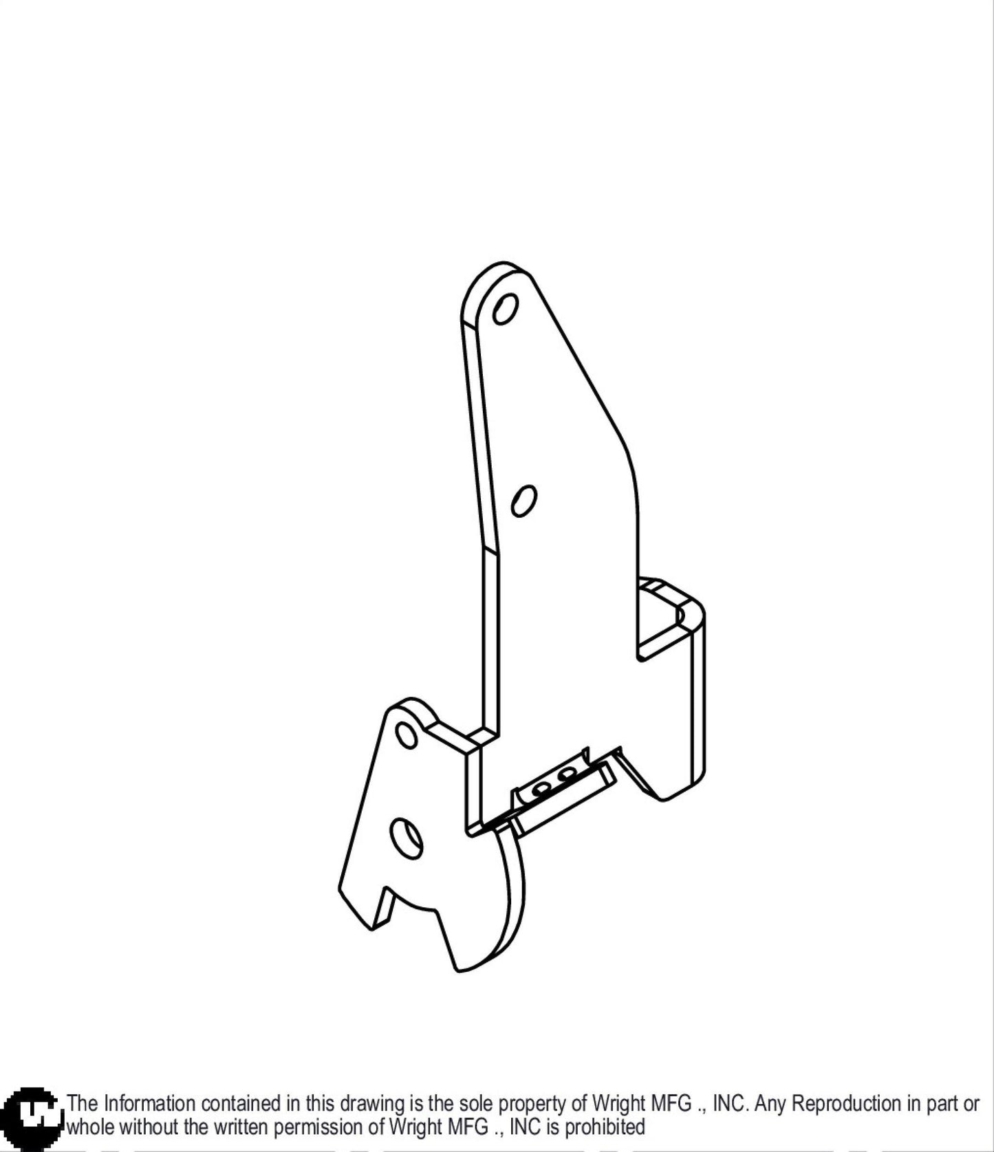 LH WZ Motion Control Handle Support Weldment 93410177.