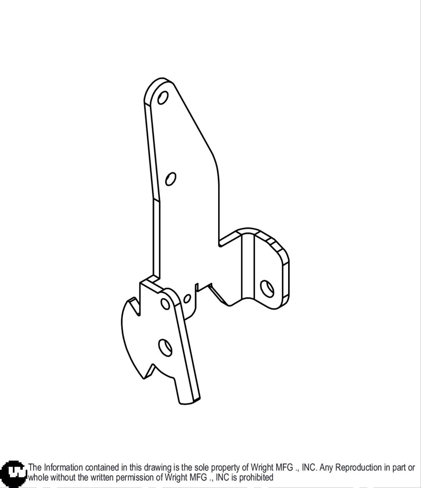 RH WZ Motion Control Handle Support Weldment 93410178.