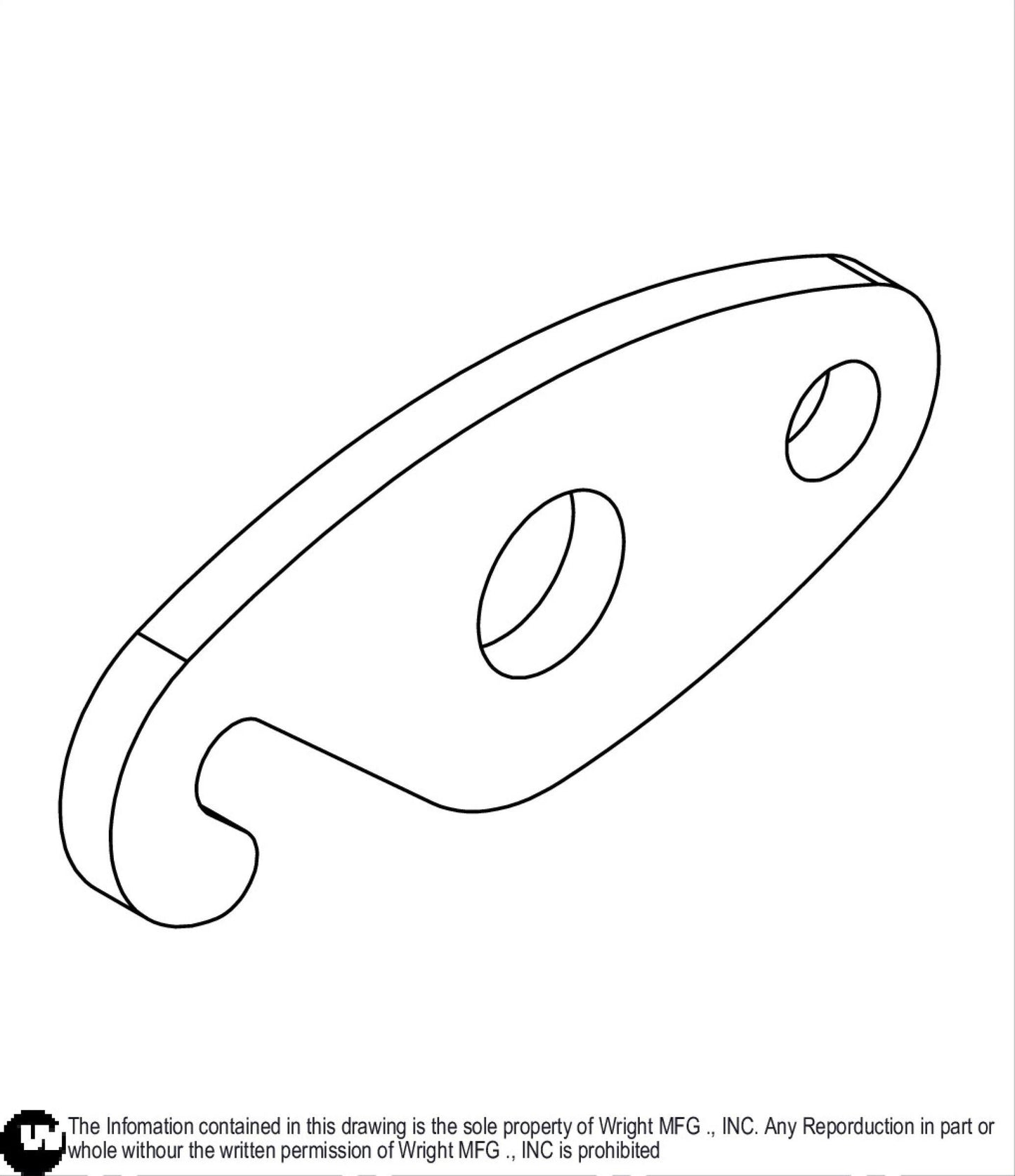WZ Deck Lift Latch Detent Arm 93410186.