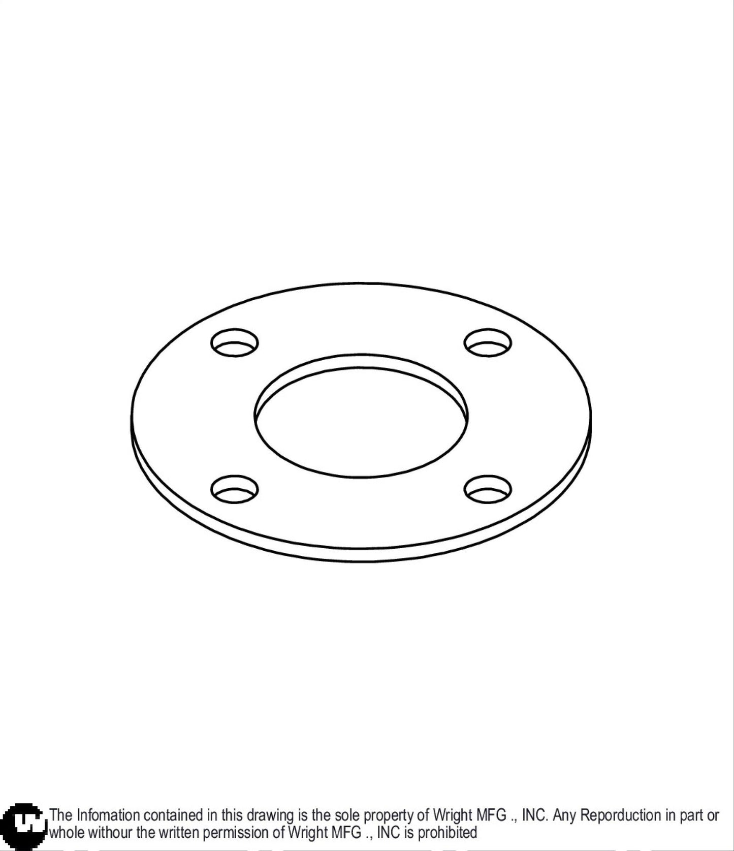 3/16" 4 X4" Wheel Spacer 93410273.
