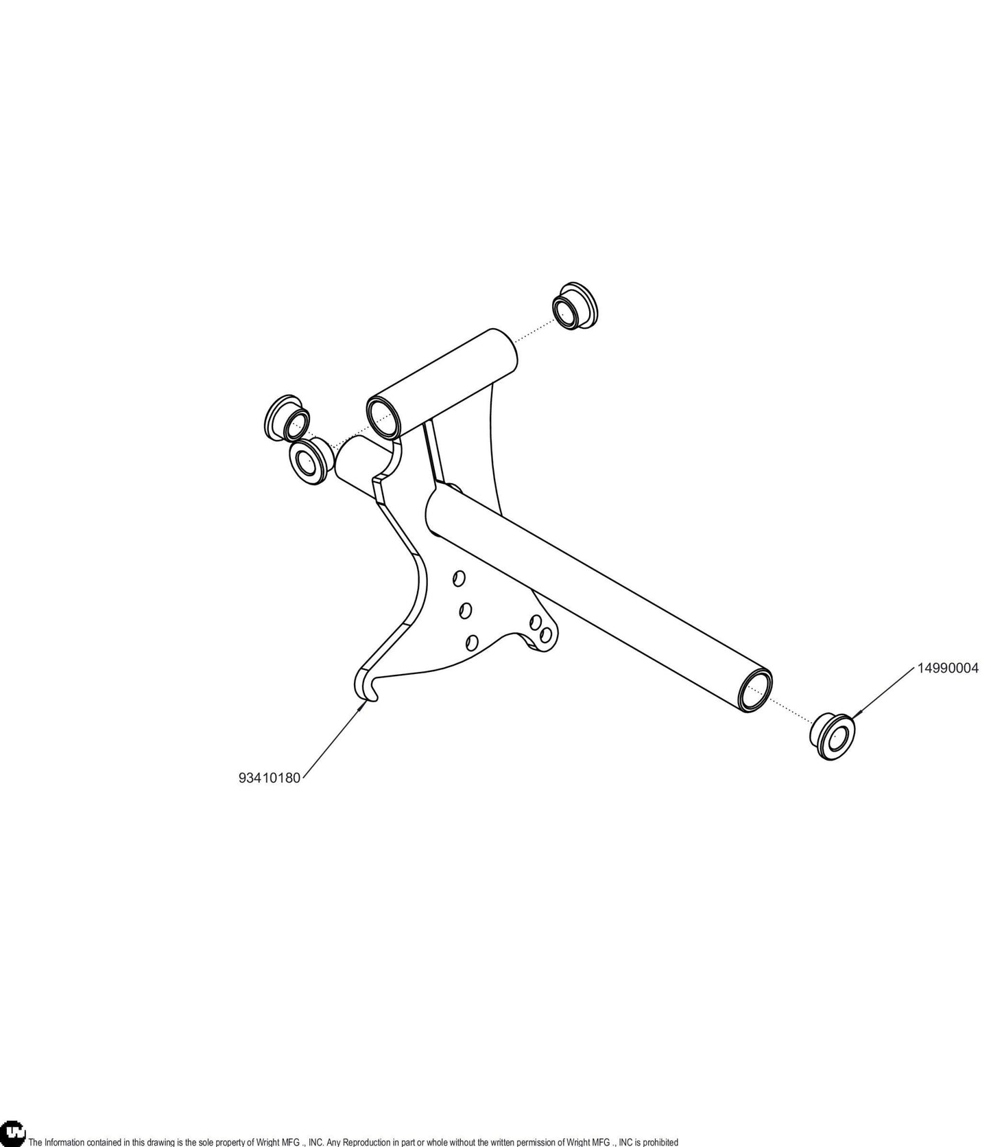 Right WZTO Control Pivot Assembly 93410367.
