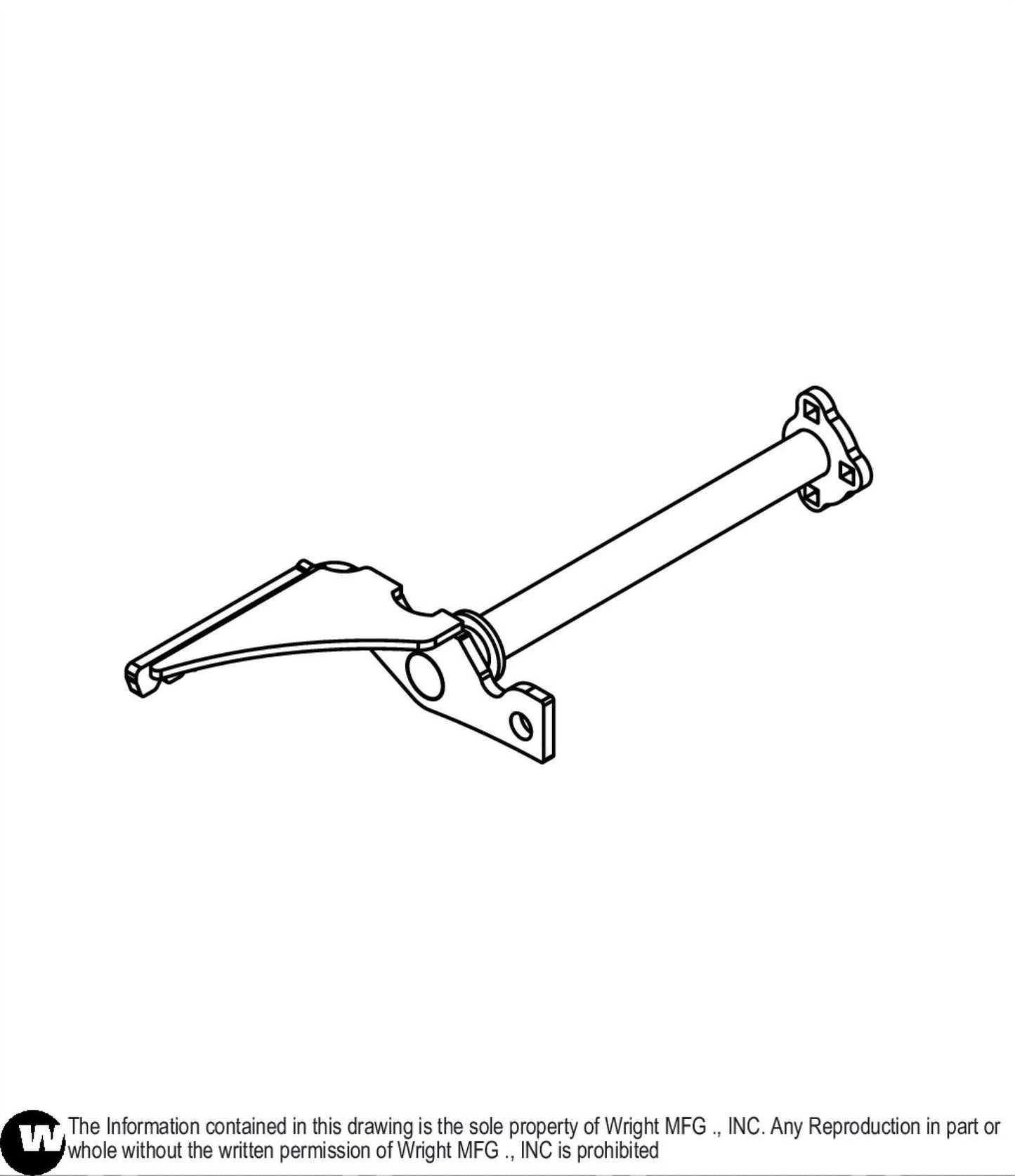 Right WSTN Brake Bar Weldment 93410378.