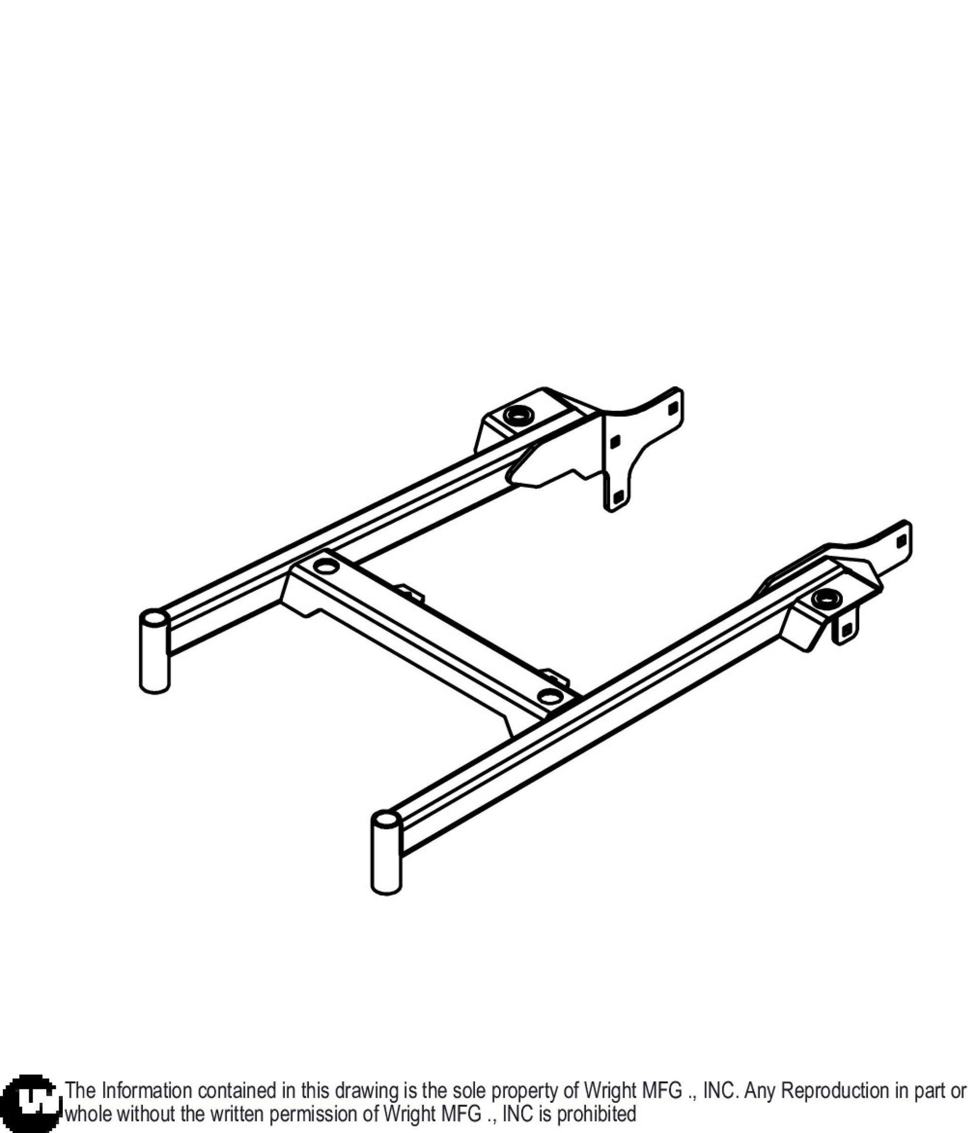 36 WV2 Caster Frame Weldment 93410433.