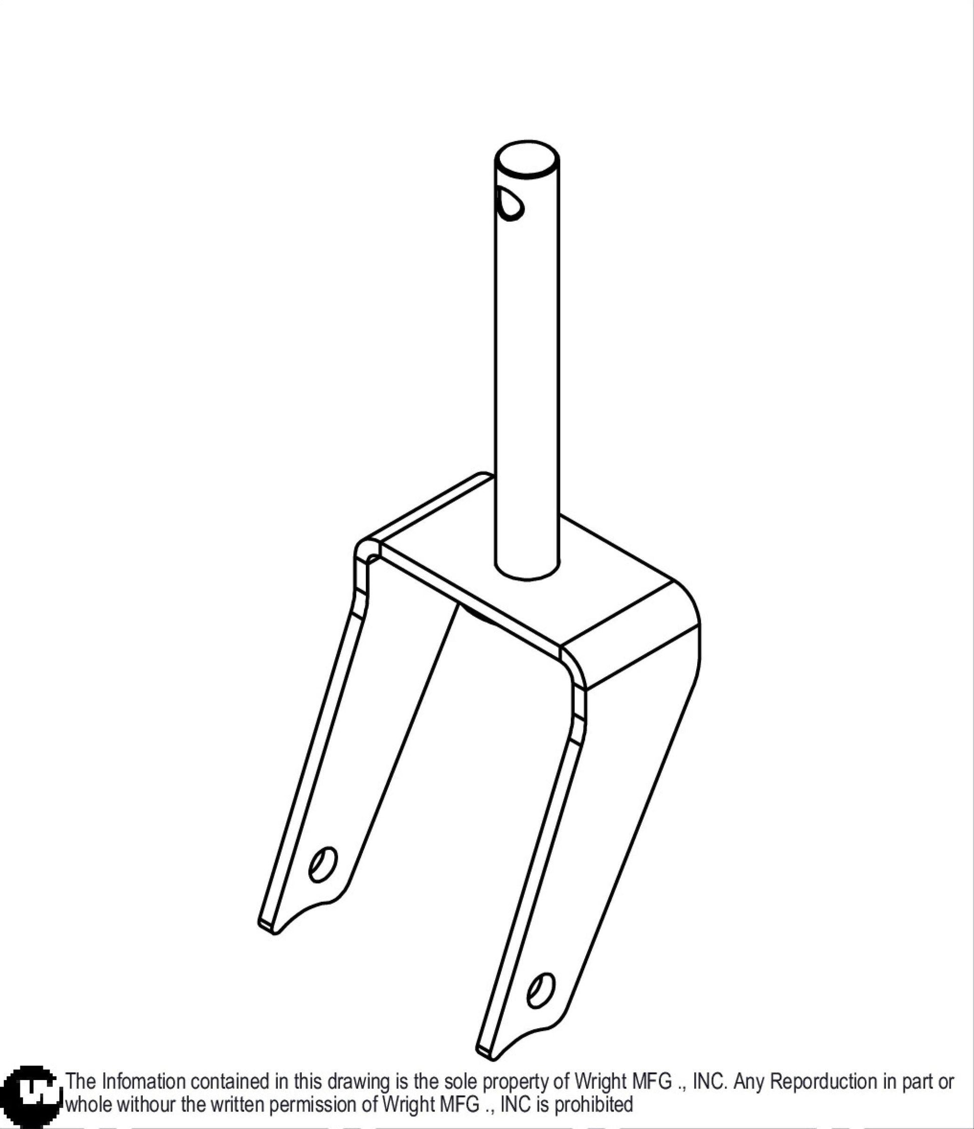 WV2 Caster Yoke Weldment 93410441.