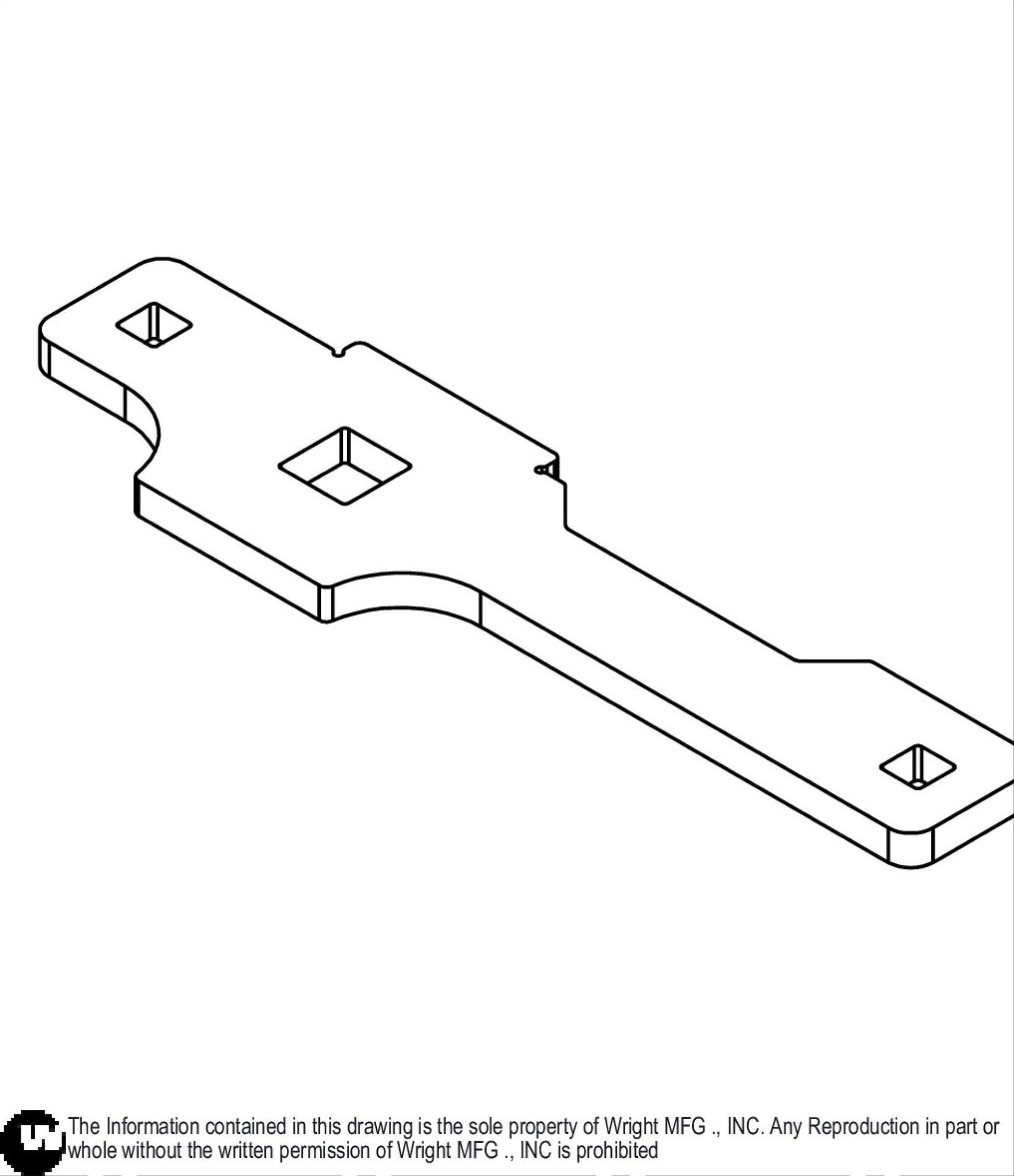 1/4 WSB Idler Arm Support Plate 93410541.