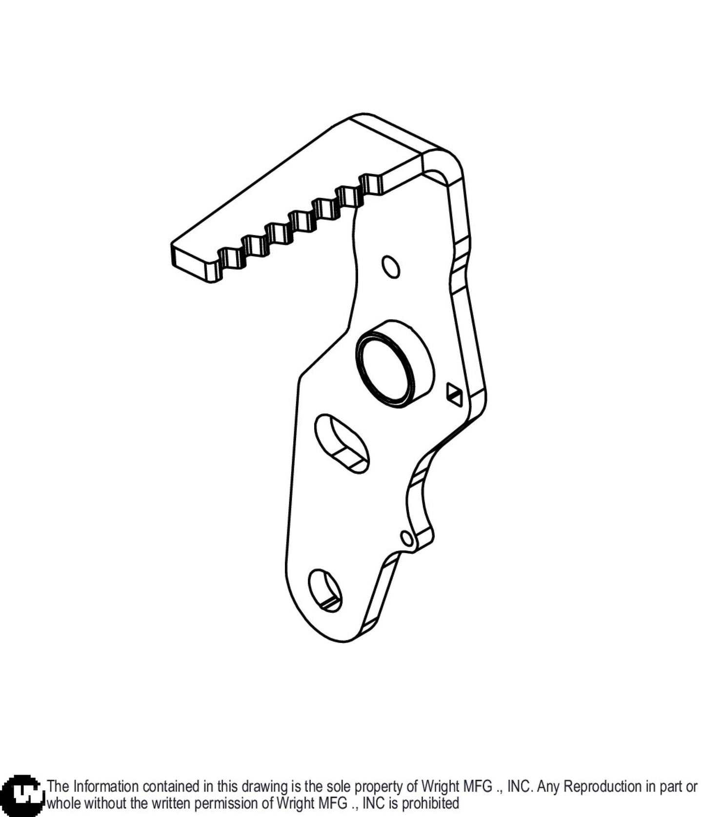 WZXT Deck Lift Foot Pedal Weldment 93410593.